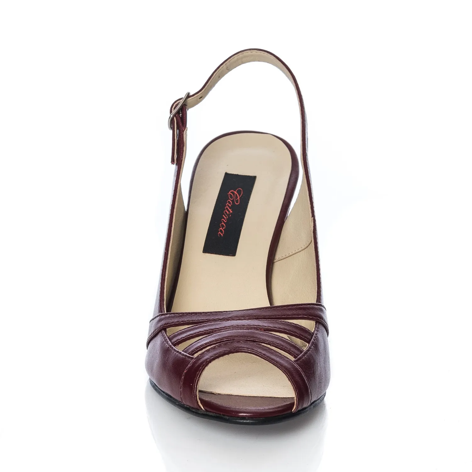 Catinca Shoes 024 BOTB sandale dama bordo piele naturala