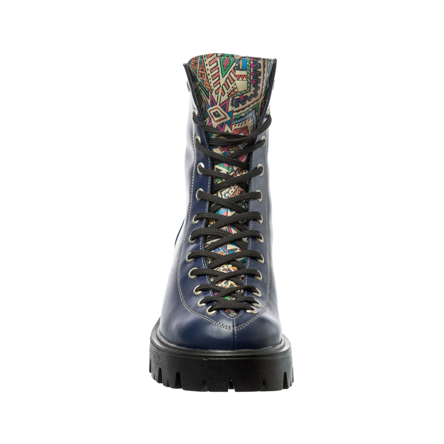 Catinca Shoes BC23 BBT bocanci dama piele albastru box
