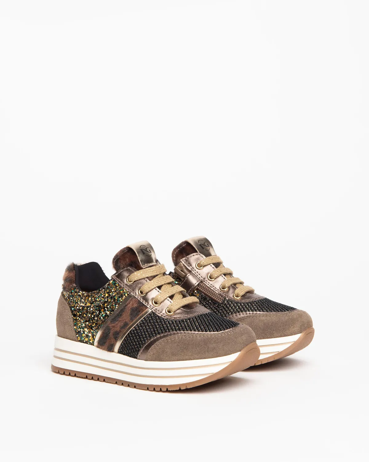 NeroGiardini sneakers piele intoarsa fete cu fermoar