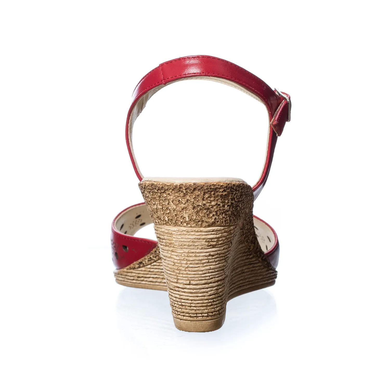 Catinca Shoes P16 R sandale dama rosii piele naturala