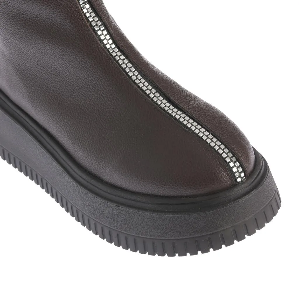 Ana Urbana Shoes Anne Marie cizme maro piele
