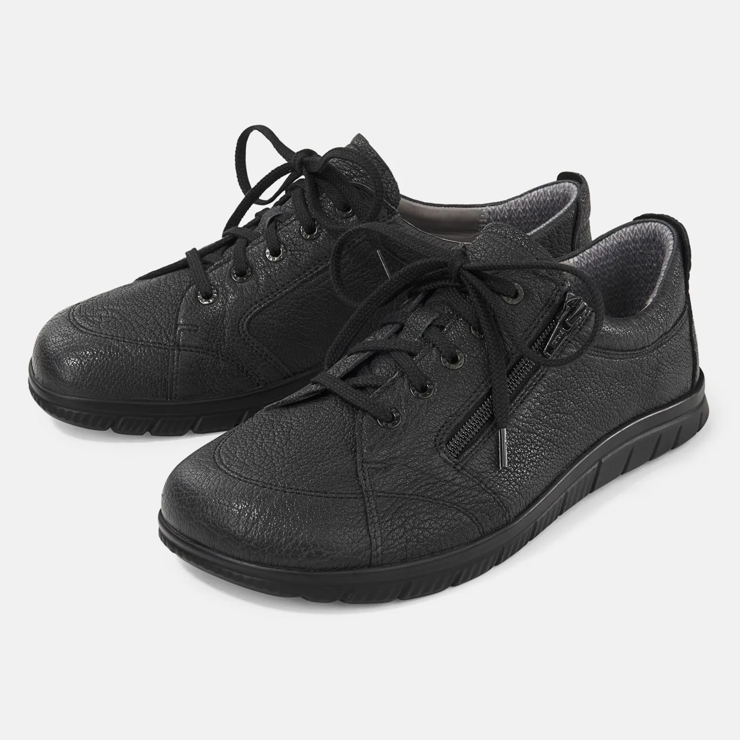 BÄR Lifestyle Miriam sneakers damă negri piele fermoar