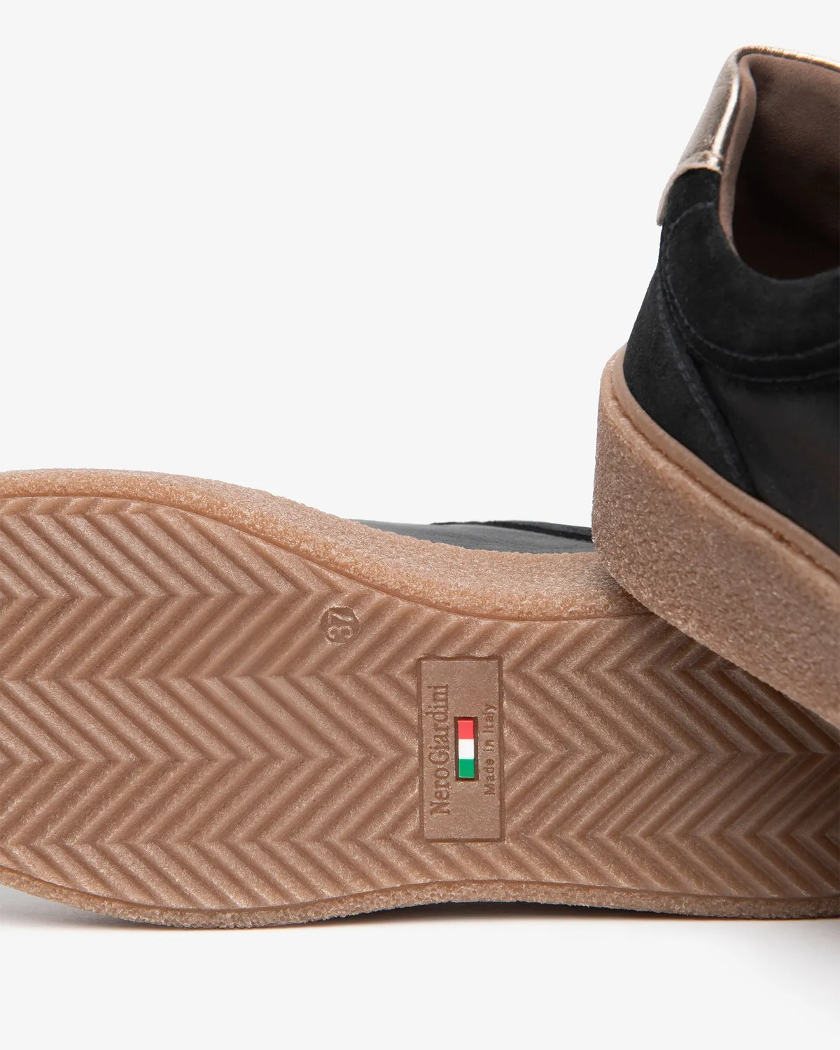 Sneakerși NeroGiardini damă piele cu platformă 4,5 cm