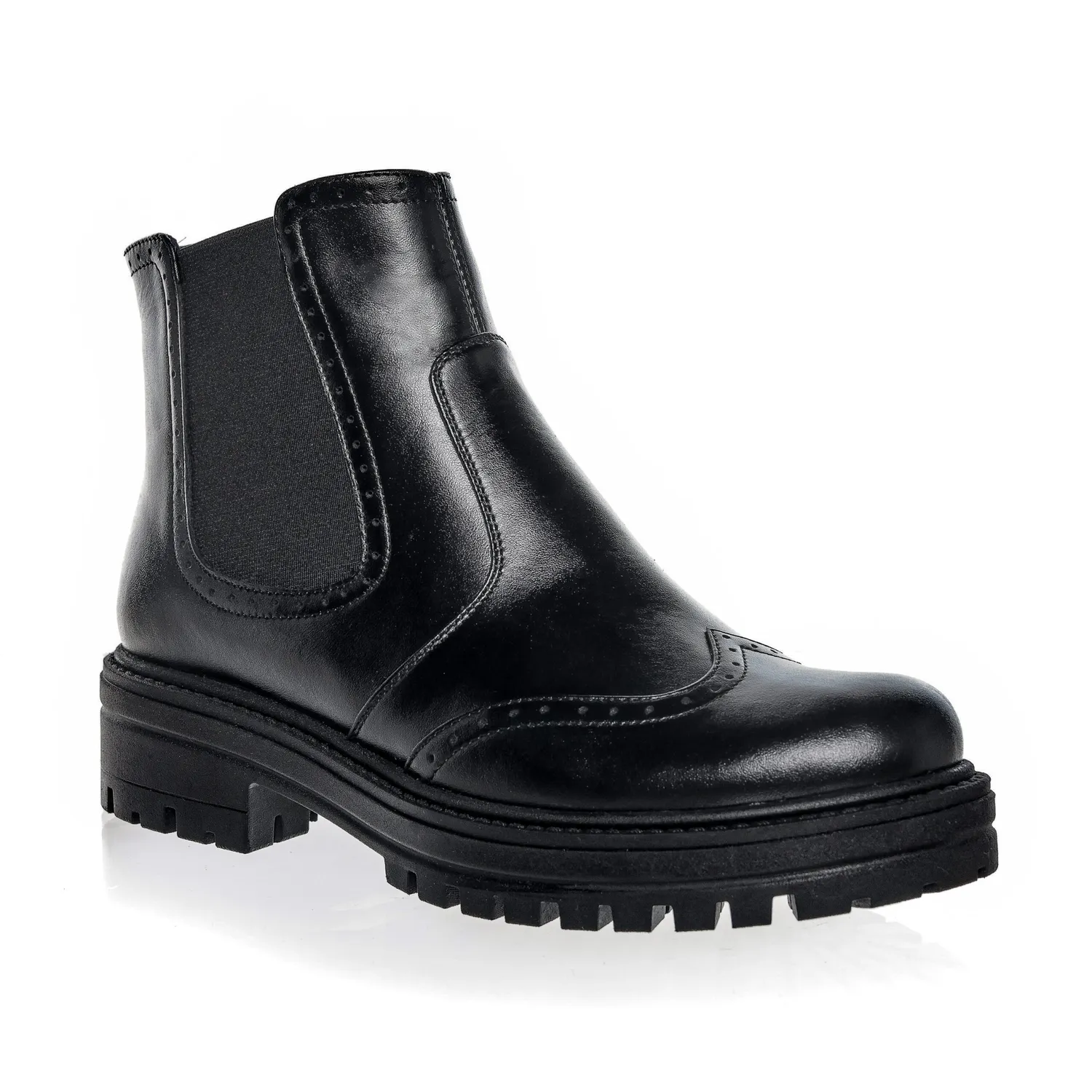 Catinca Shoes GX22 N botine dama piele negre box