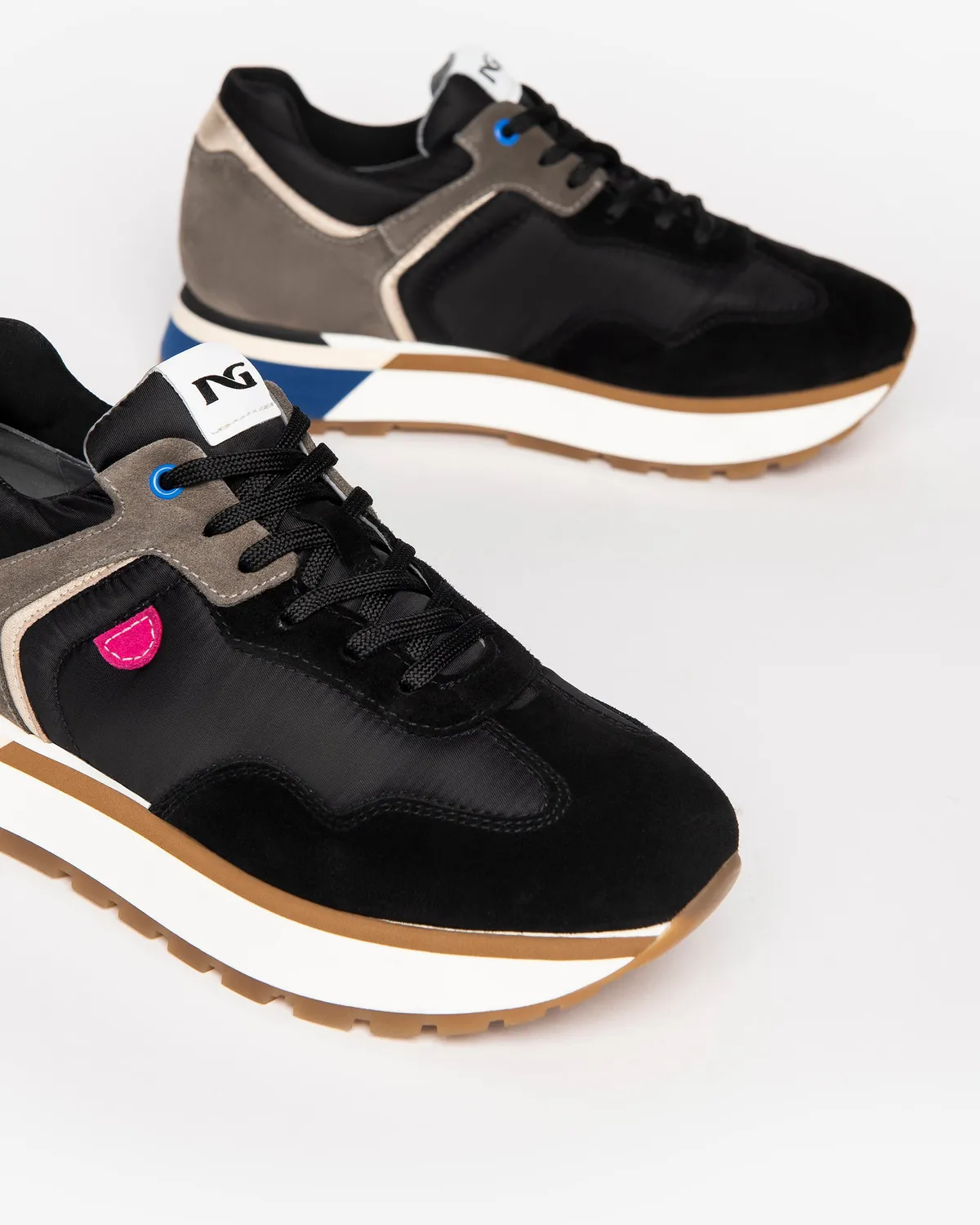 NeroGiardini sneakers dama piele si piele intoarsa