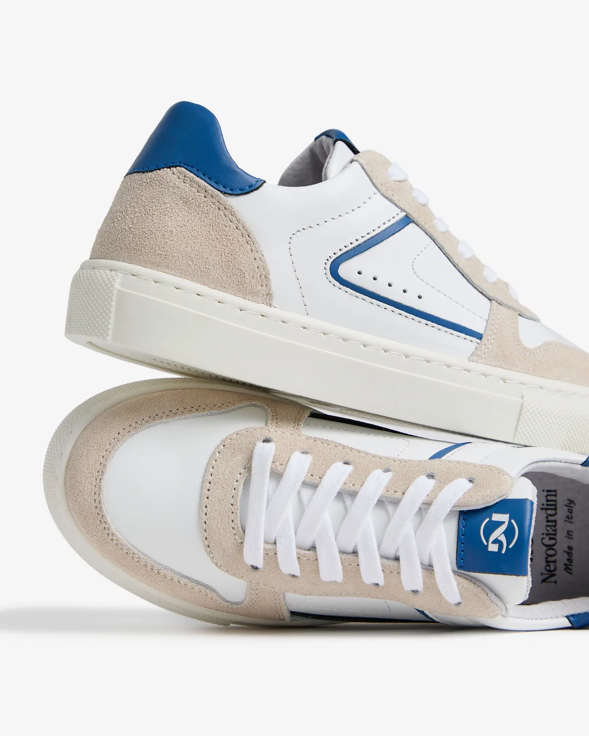 NeroGiardini sneakers baieti piele intoarsa vara