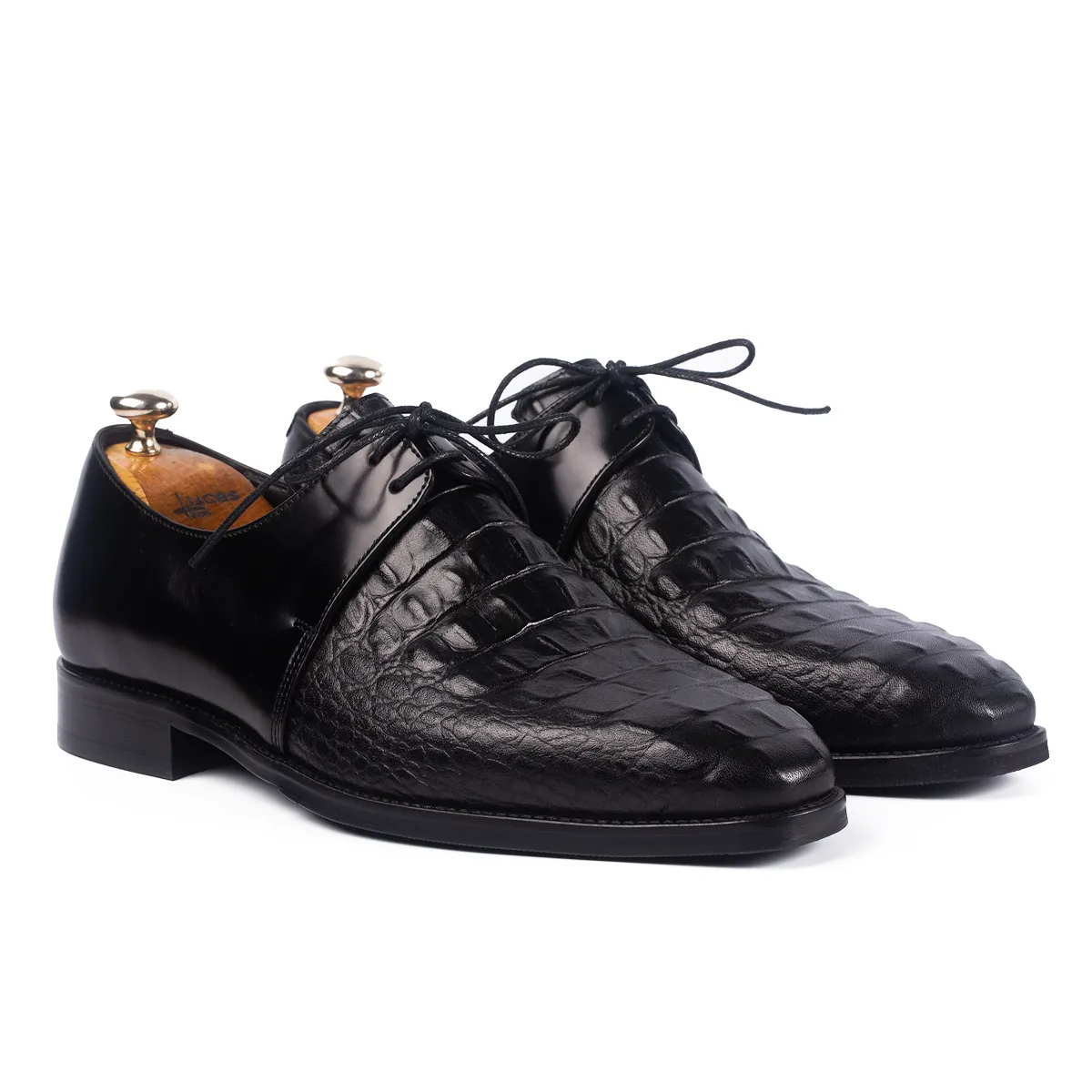 Lucas Shoes Arca pantofi derby barbati negru piele