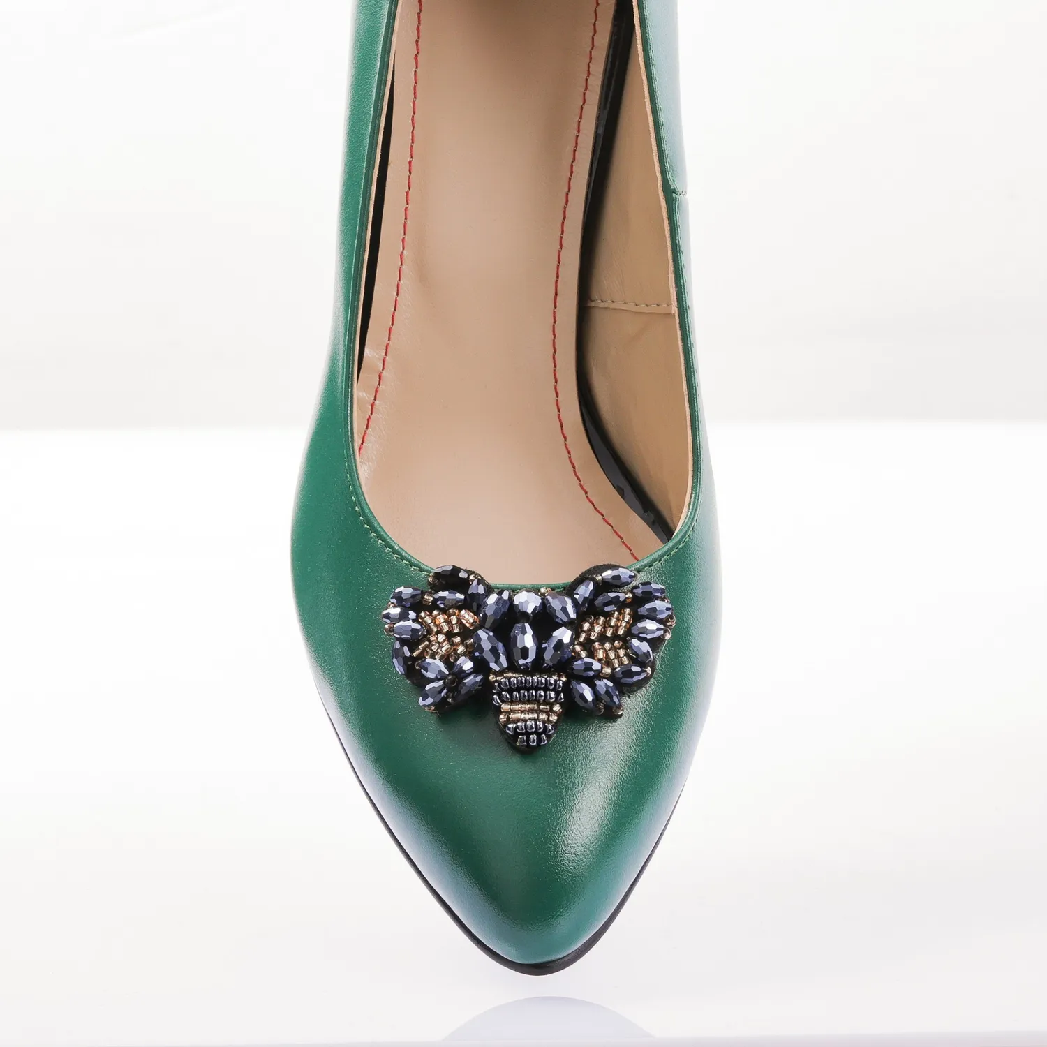 Catinca Shoes A62 VB pantofi dama piele verde box