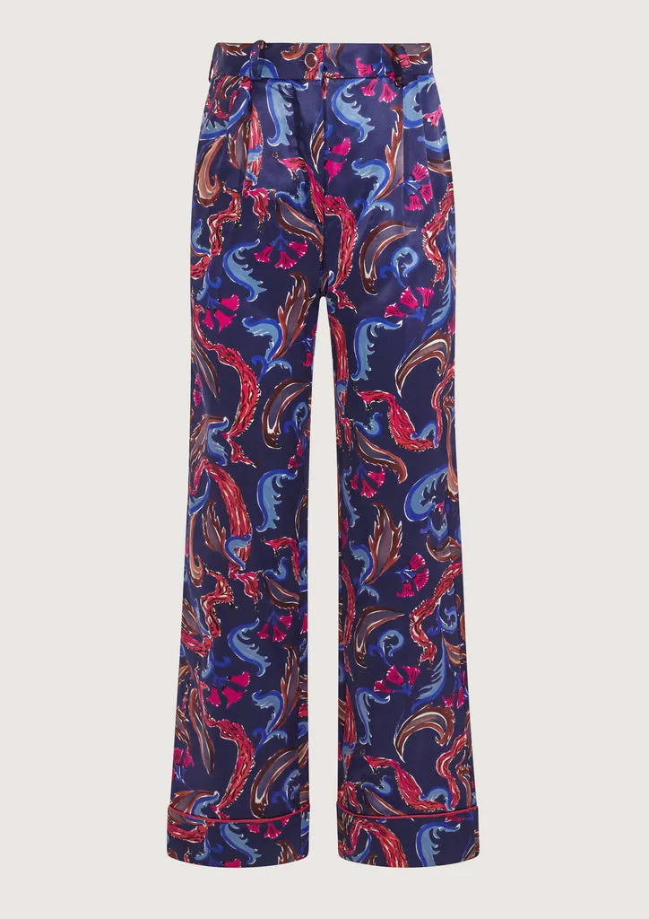Flagelus Cristobal Baseball Marine Pants pantaloni matase
