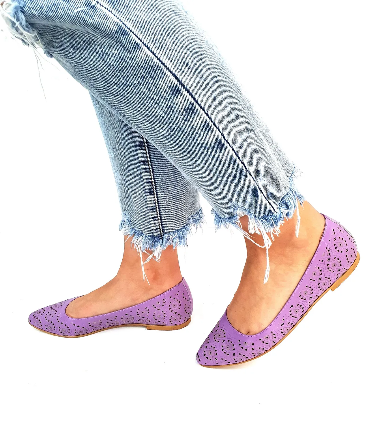 Catinca Shoes STP L balerini dama piele naturala lila