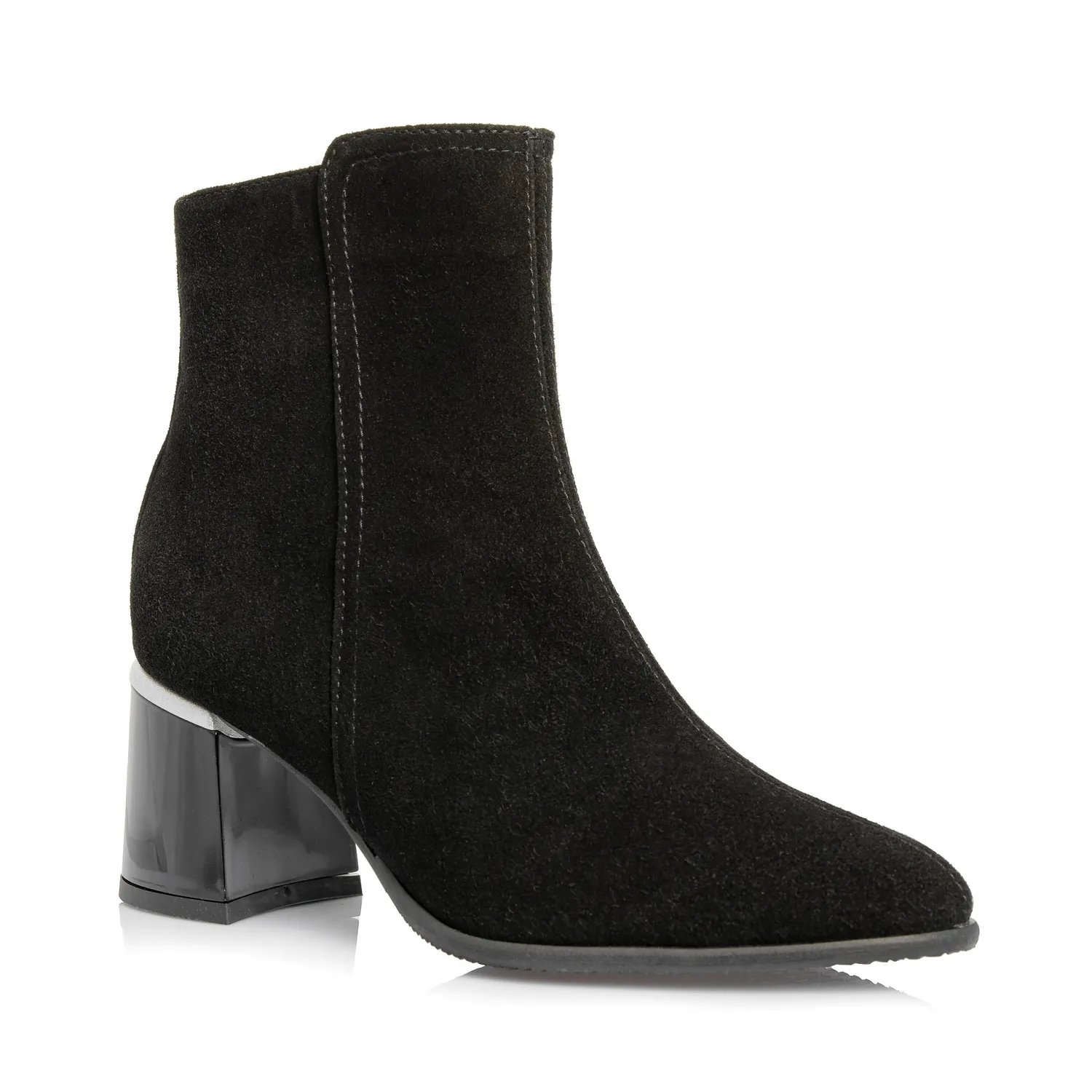 Catinca Shoes GX31TI NA ghete dama negru piele antilopa