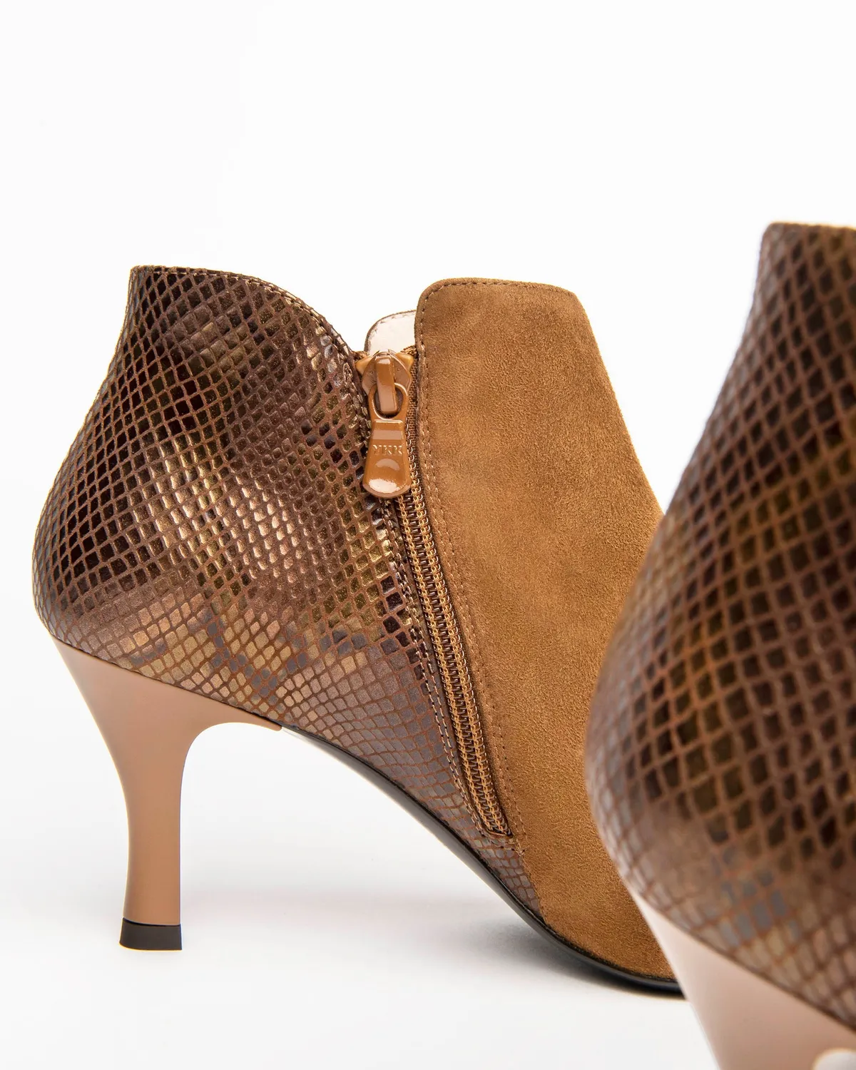NeroGiardini botine dama piele toc 7,5 cm animal print