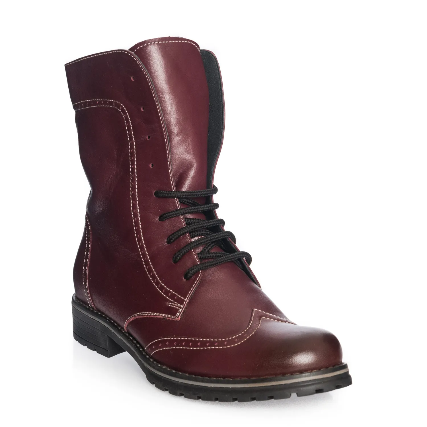 Catinca Shoes BC4 BO ghete piele bordo