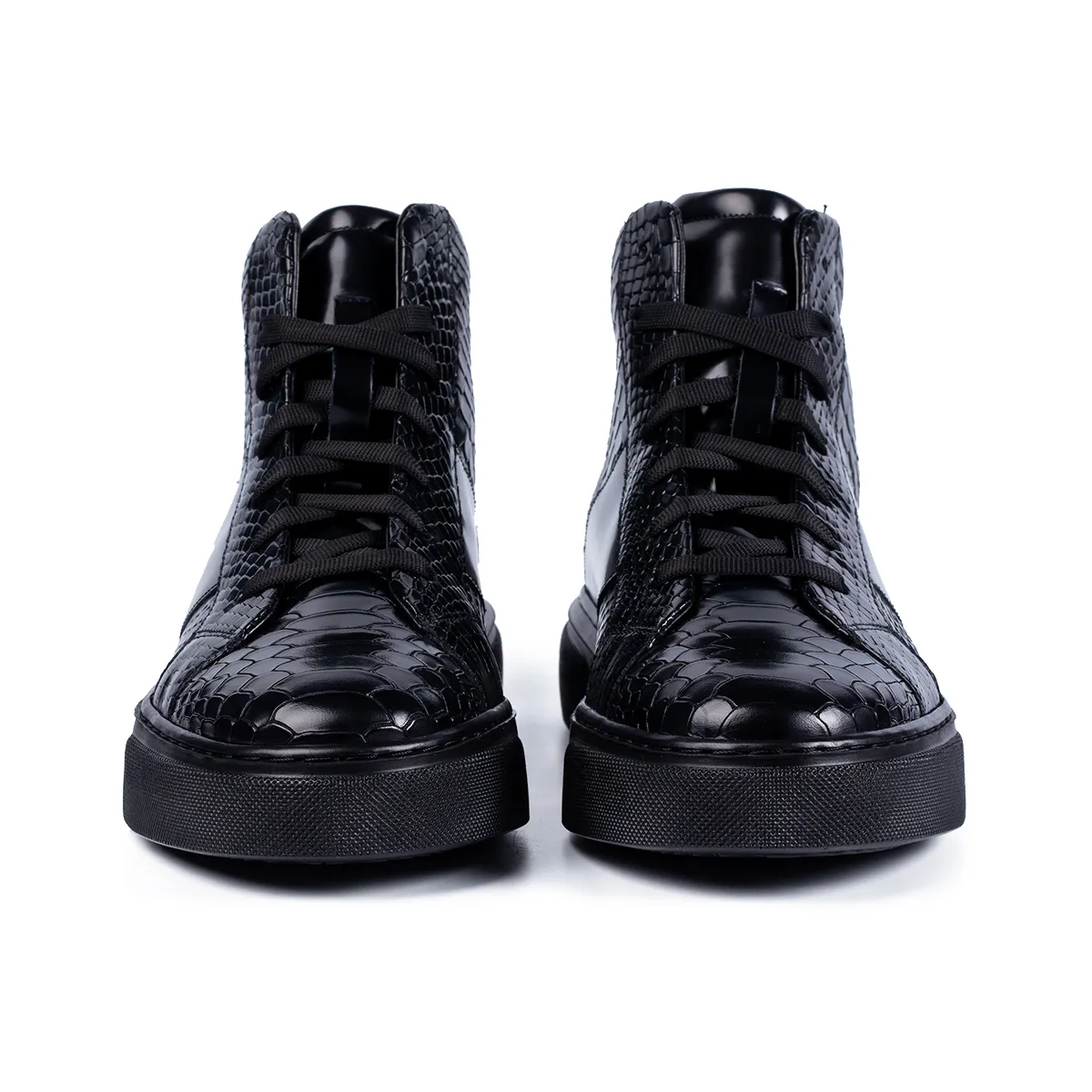 Lucas Shoes 855 ghete negre croco piele