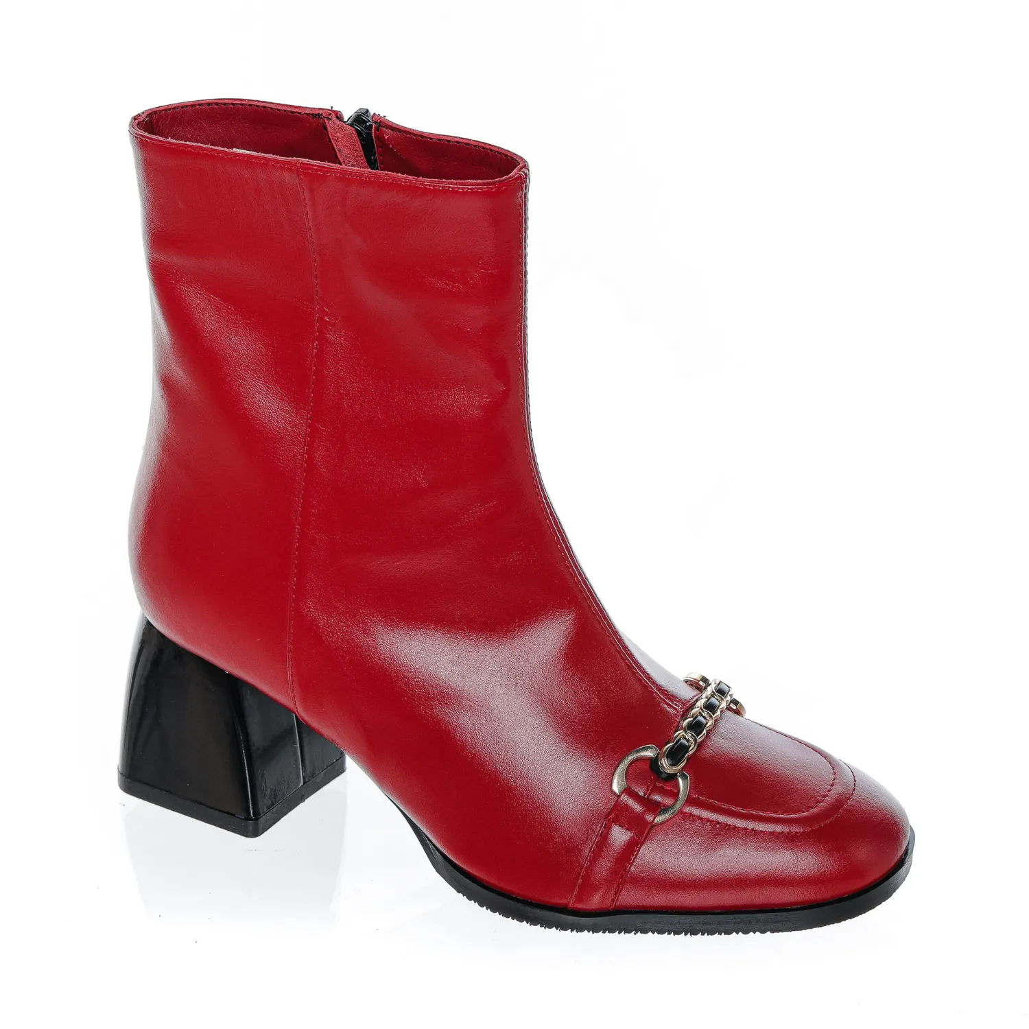 Catinca Shoes GX70 R ghete dama piele naturala rosu box