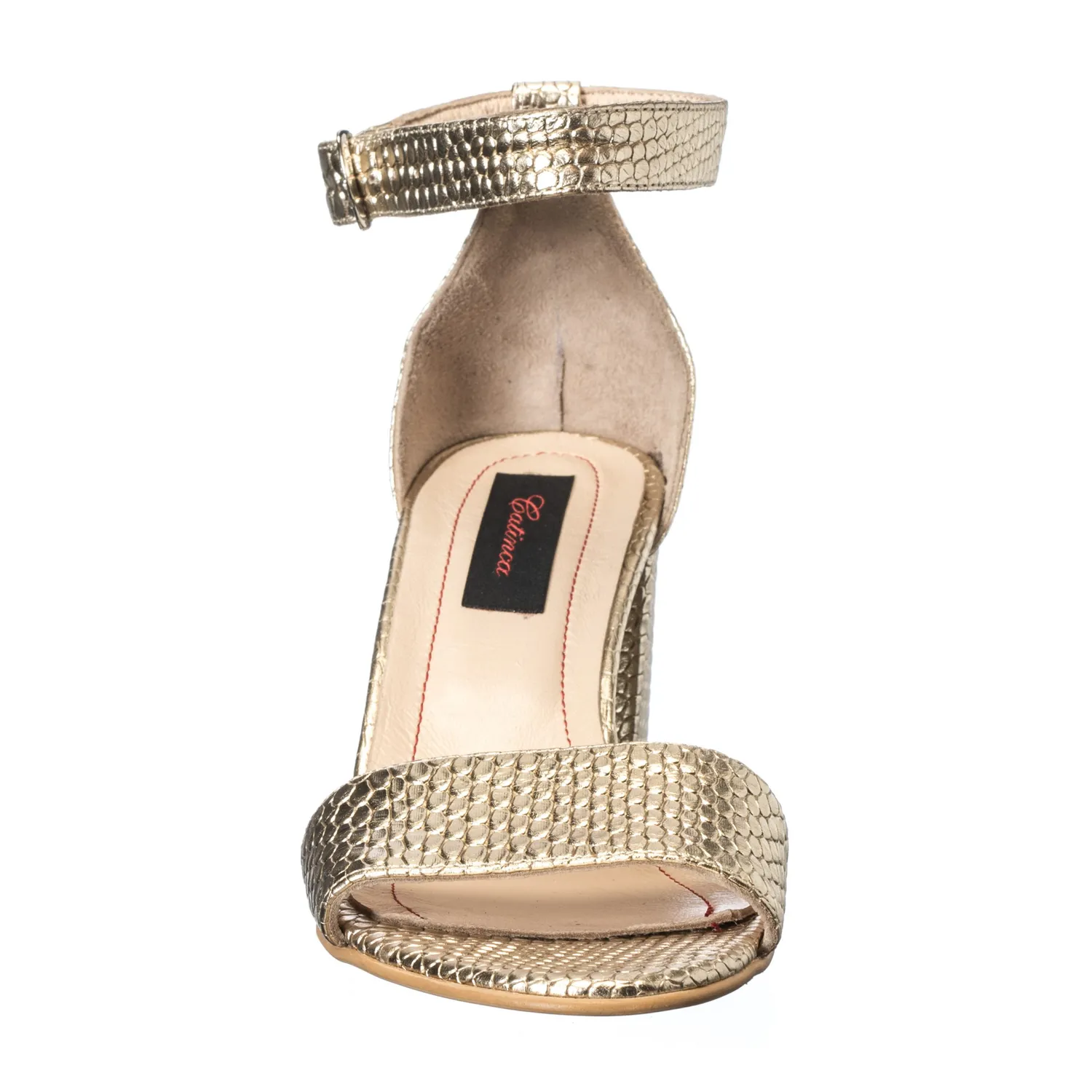 Catinca Shoes S10 SA sandale dama Solzi Aurii piele naturala