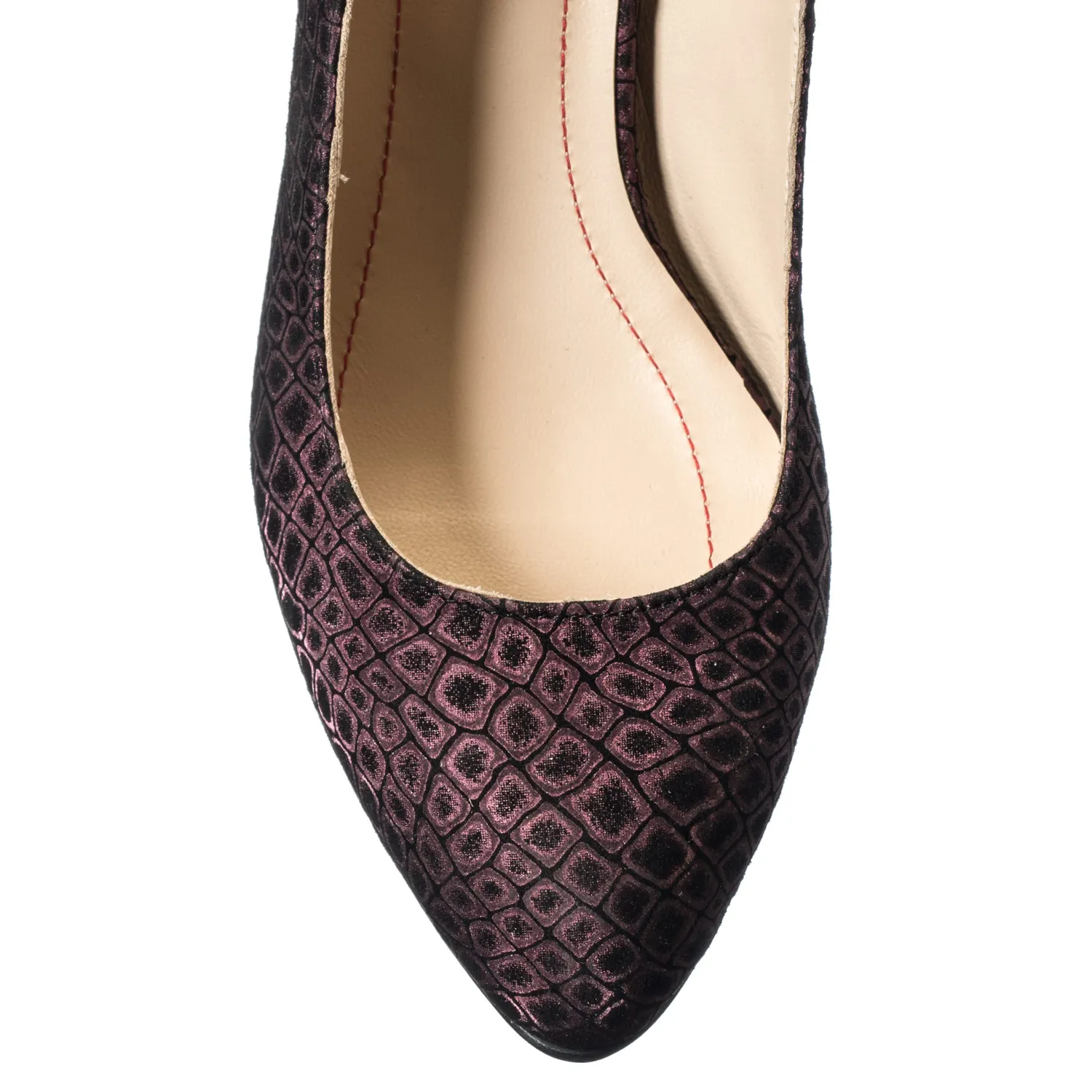 Catinca Shoes A22 PV sandale dama piele violet pietricele