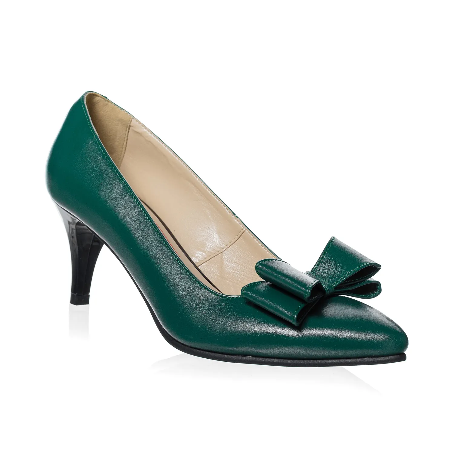 Catinca Shoes A20 VB pantofi dama verde funda piele naturala