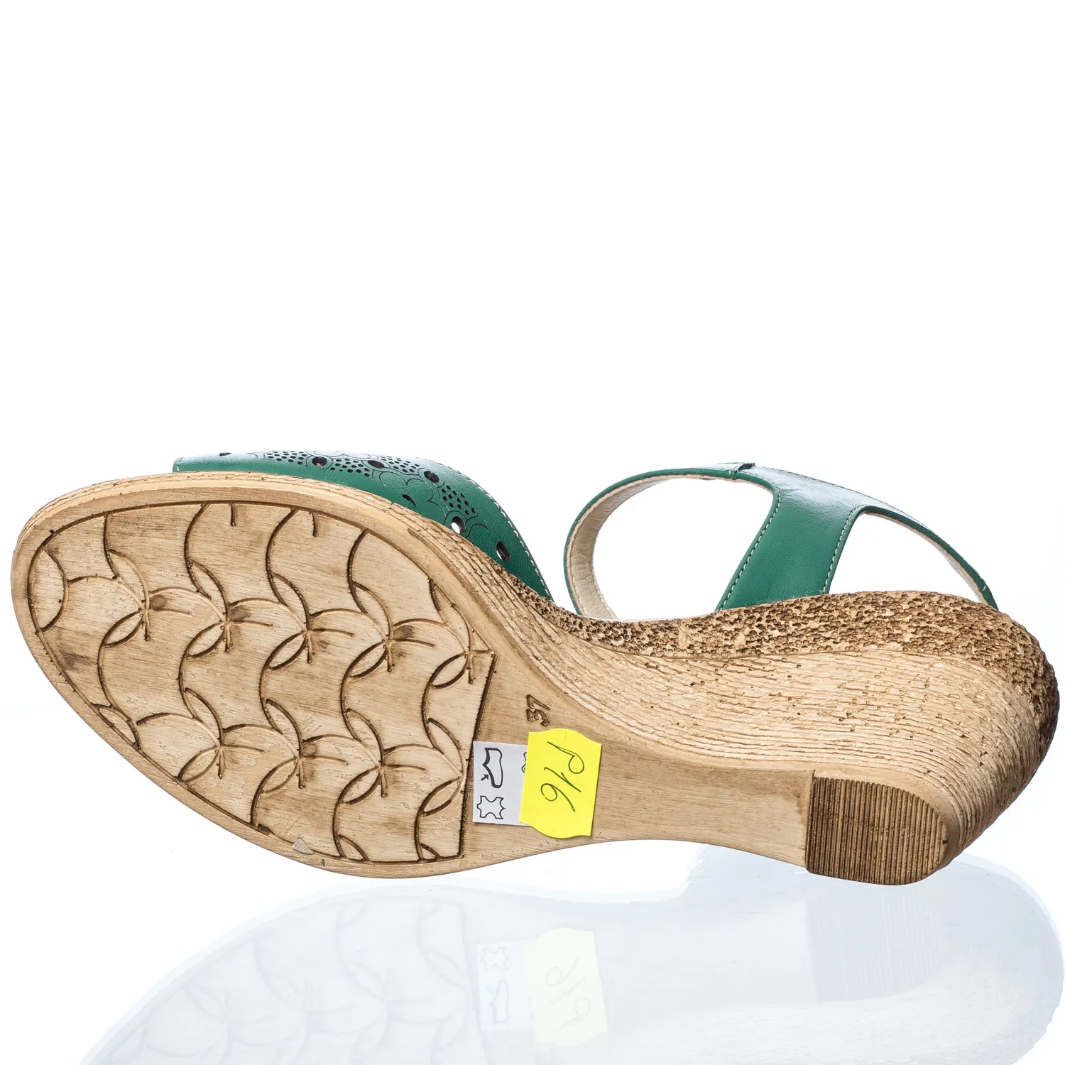 Catinca Shoes P16 V sandale dama verzi piele naturala