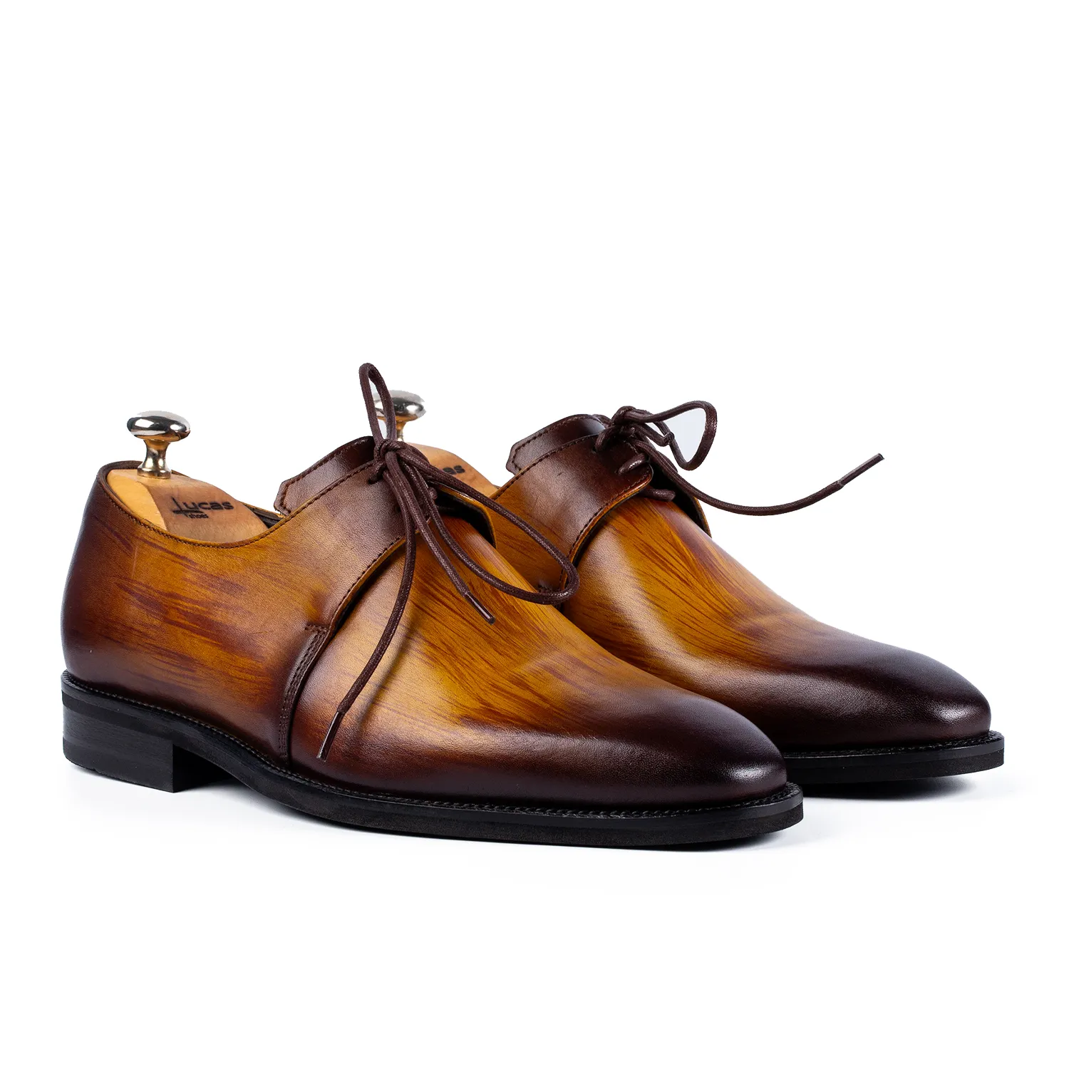 Lucas Shoes Elegant Derby Arca pantofi galbeni piele