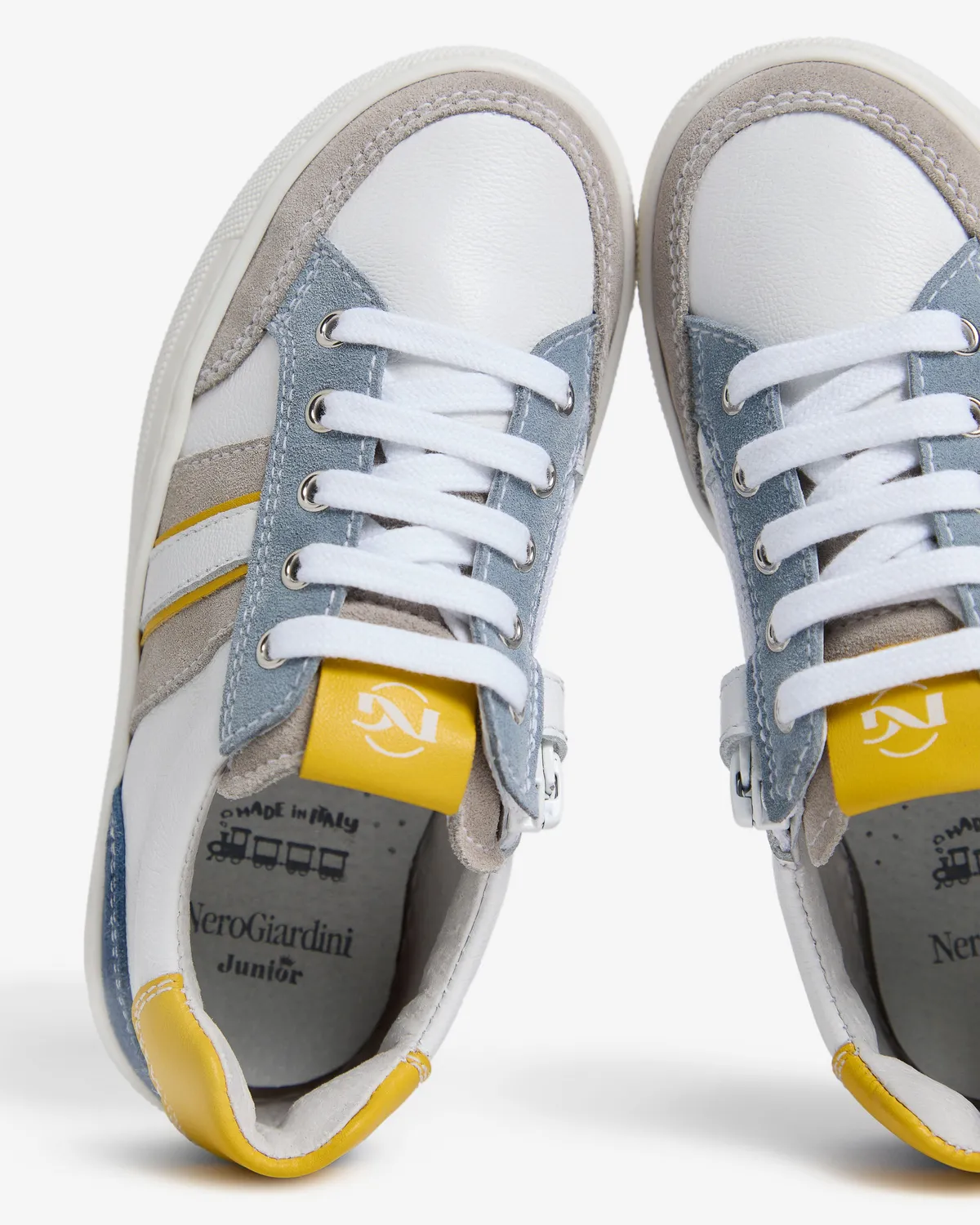 NeroGiardini sneakers baieti piele cu velcro DryGo