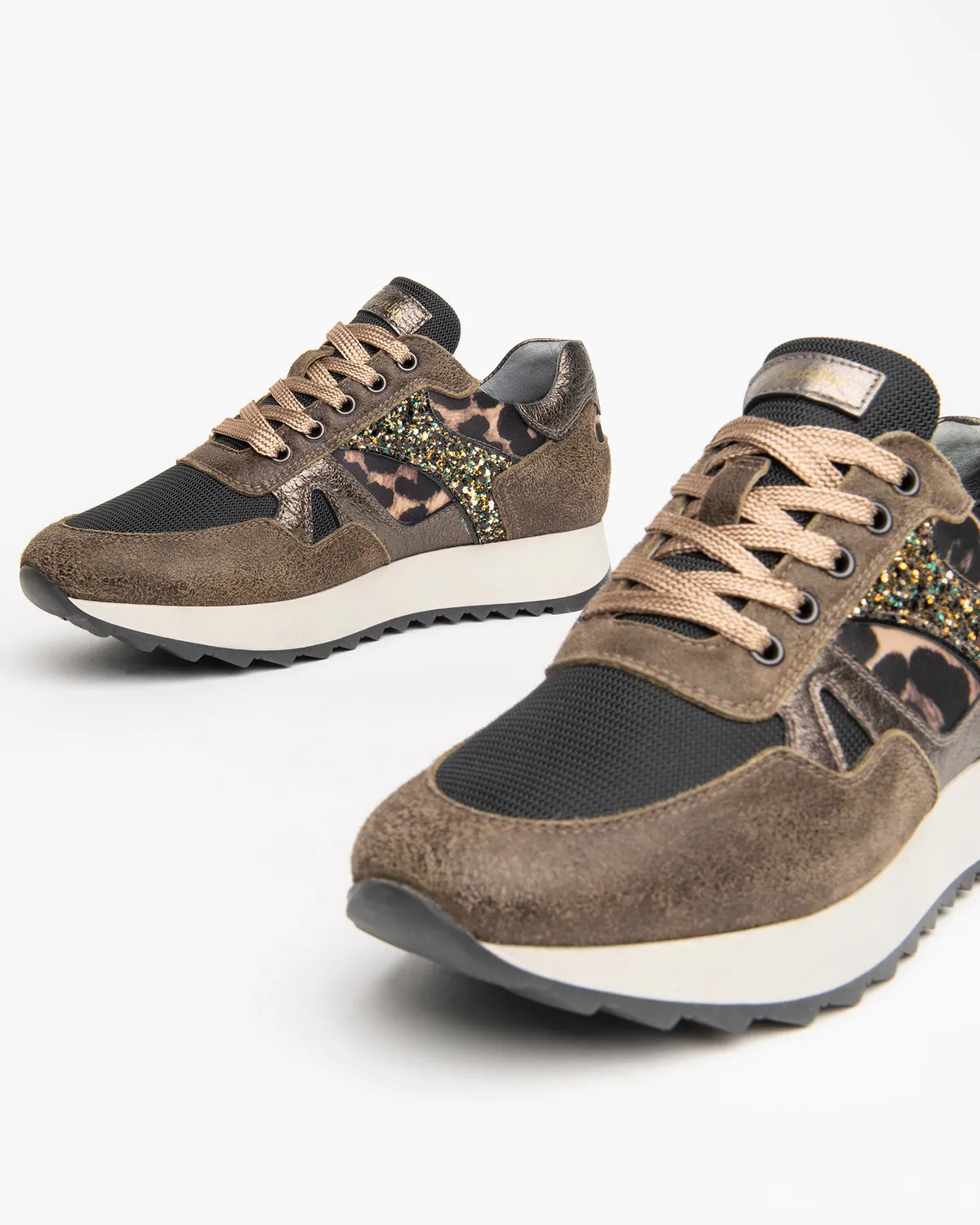 NeroGiardini sneakers dama piele intoarsa talpa 3,5 cm