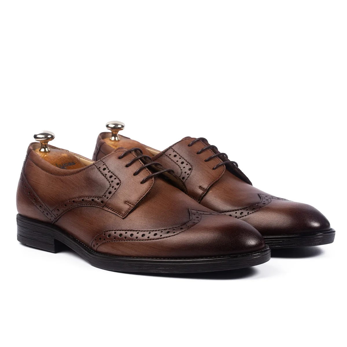 Lucas Shoes Elegant 500 pantofi barbati coniac piele naturala