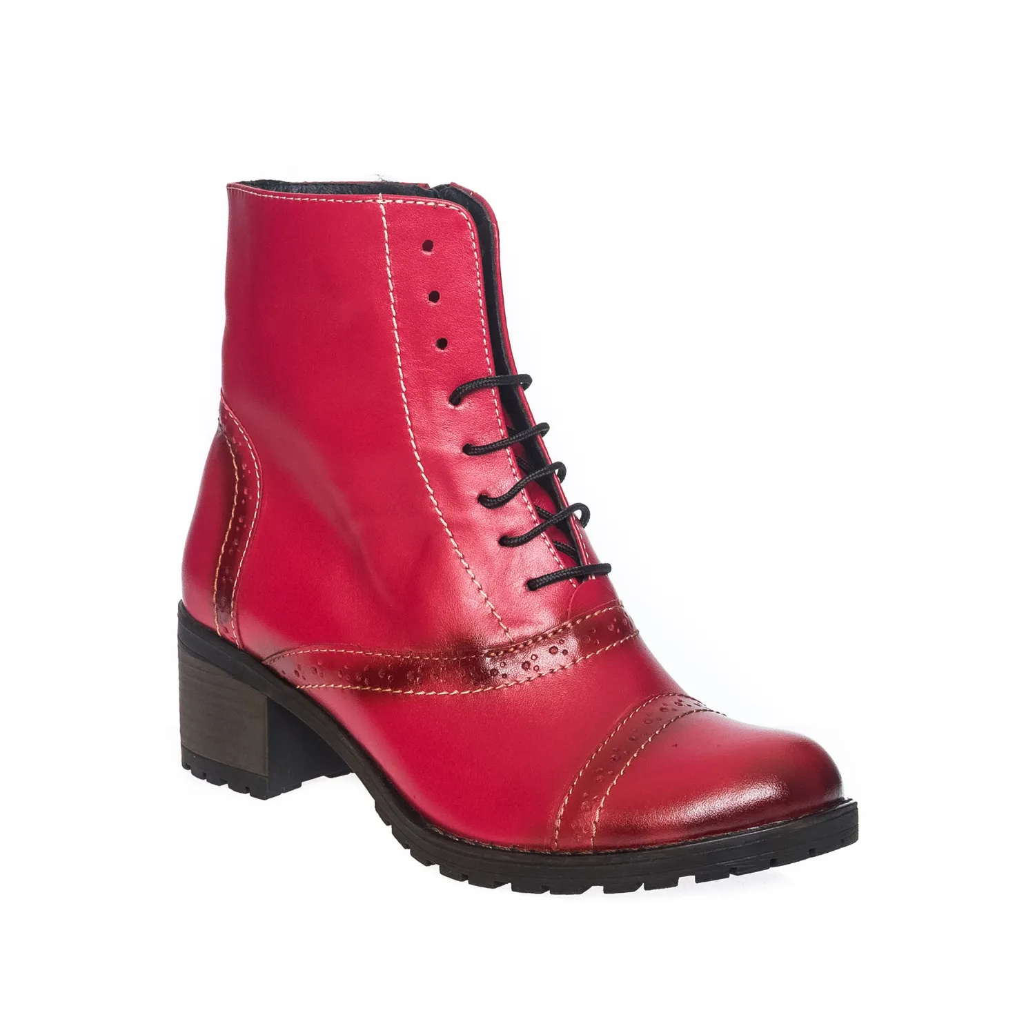 Catinca Shoes BC1 R ghete dama piele rosu