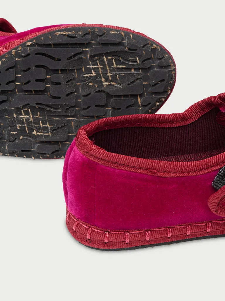 Flagelus Pip Kids pantofi fuchsia catifea