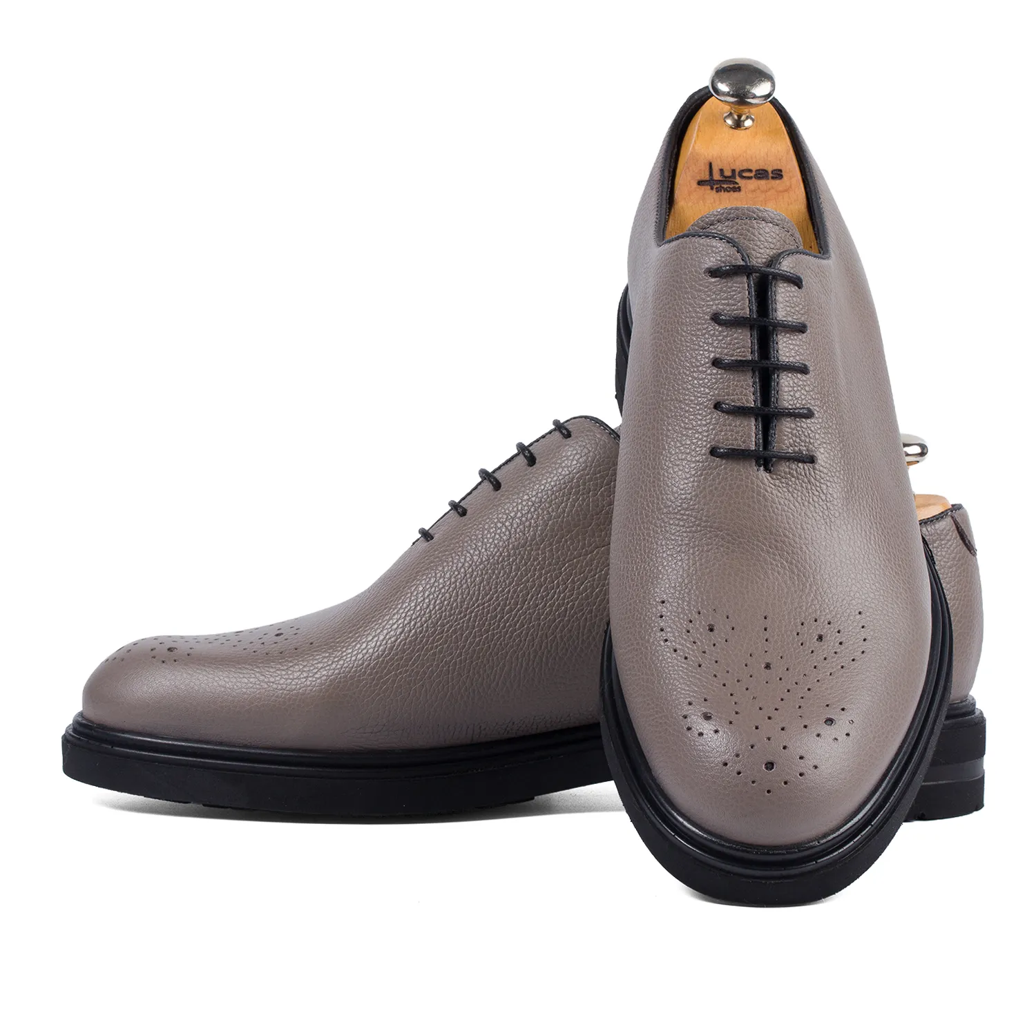 Lucas Shoes 900 Oslo Bej pantofi piele pictati manual