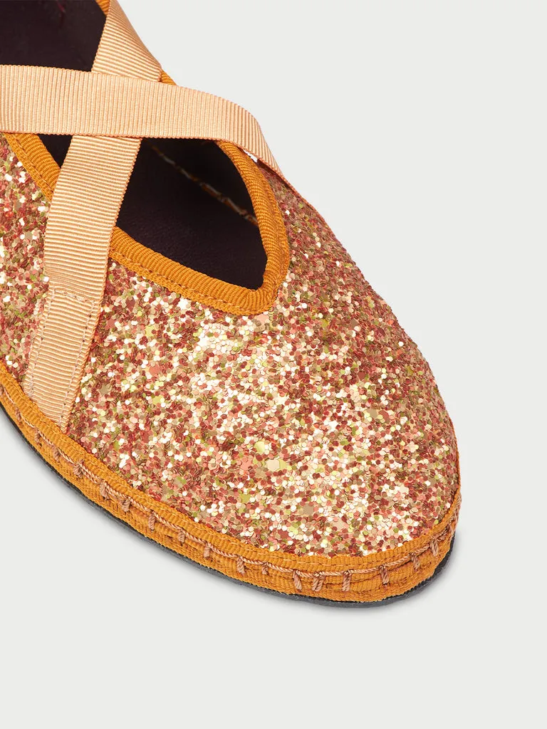 Flagelus Twenties balerini portocalii glitter