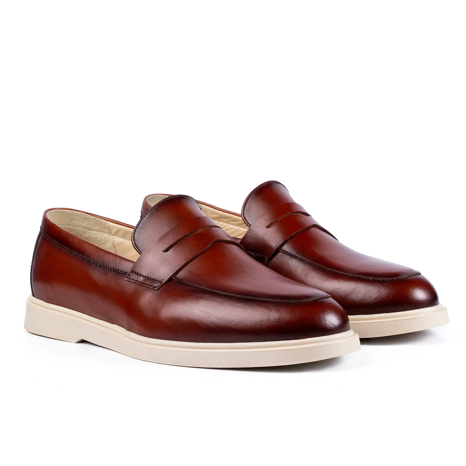 Lucas Shoes Ezra mocasini barbati coniac piele
