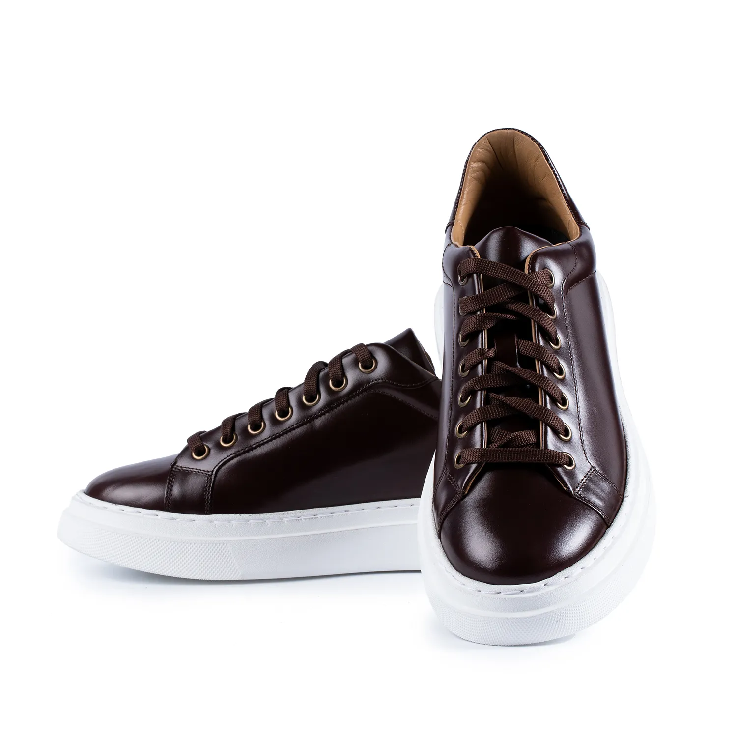 Lucas Shoes 510 Chile sneakers maro închis piele naturală