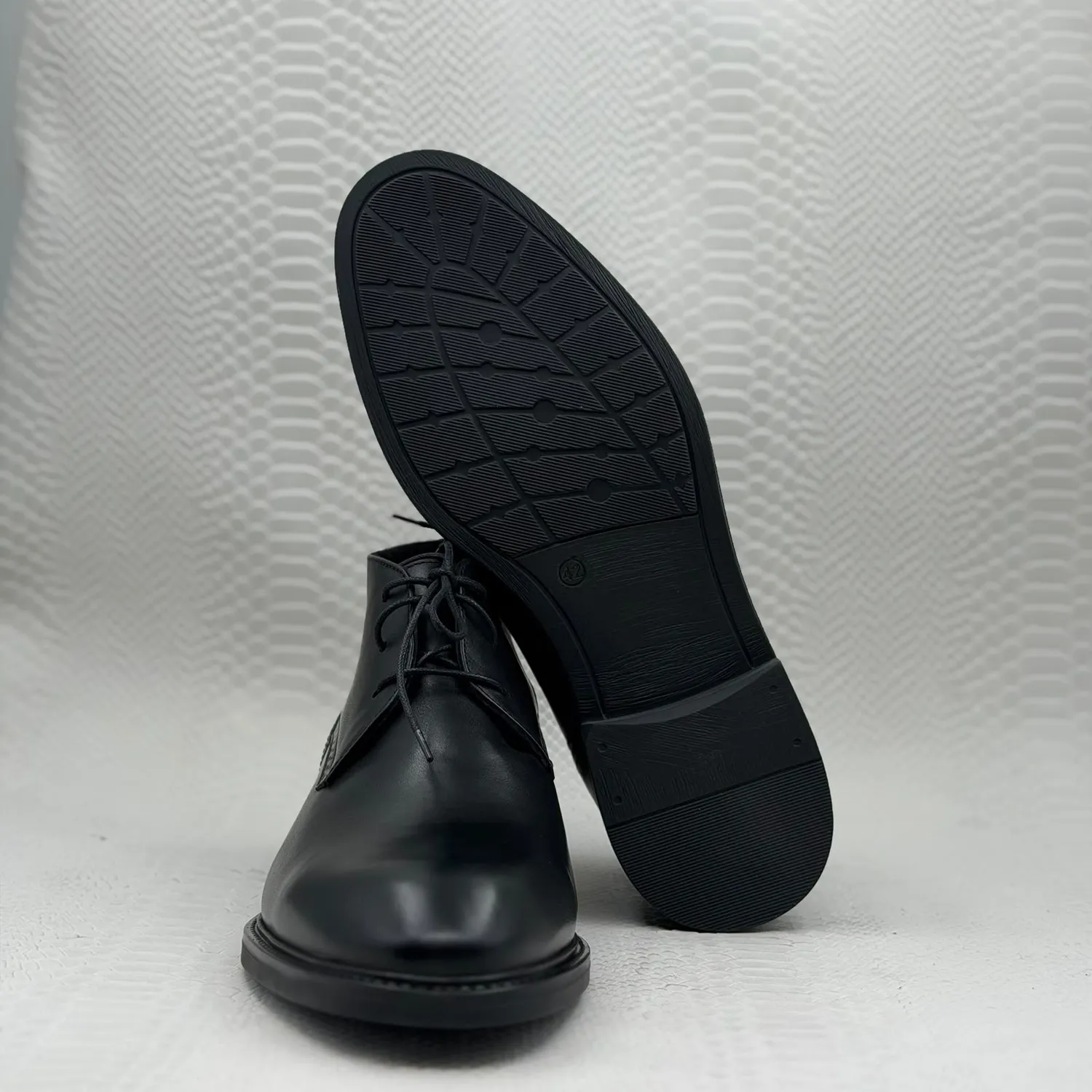 Lucas Shoes 851 ghete bărbați negre piele naturală