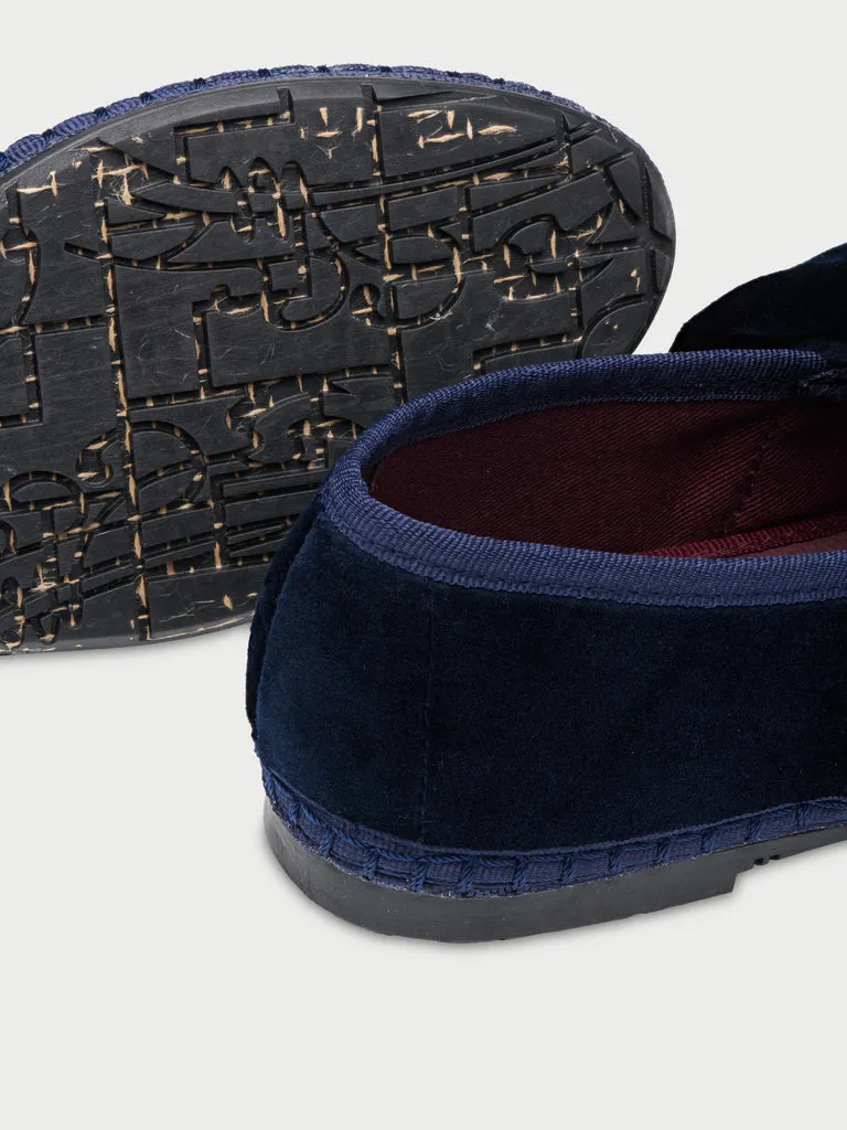 Flagelus Lyra Navy papuci velur bleumarin funda