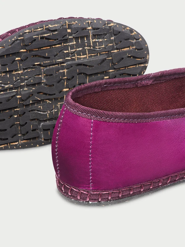 Flagelus Lisbeth Purple balerini piele mov