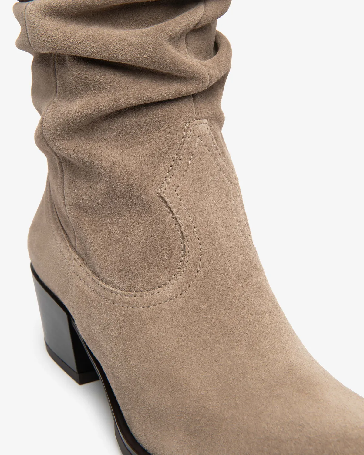 NeroGiardini cizme piele intoarsa dama toc western