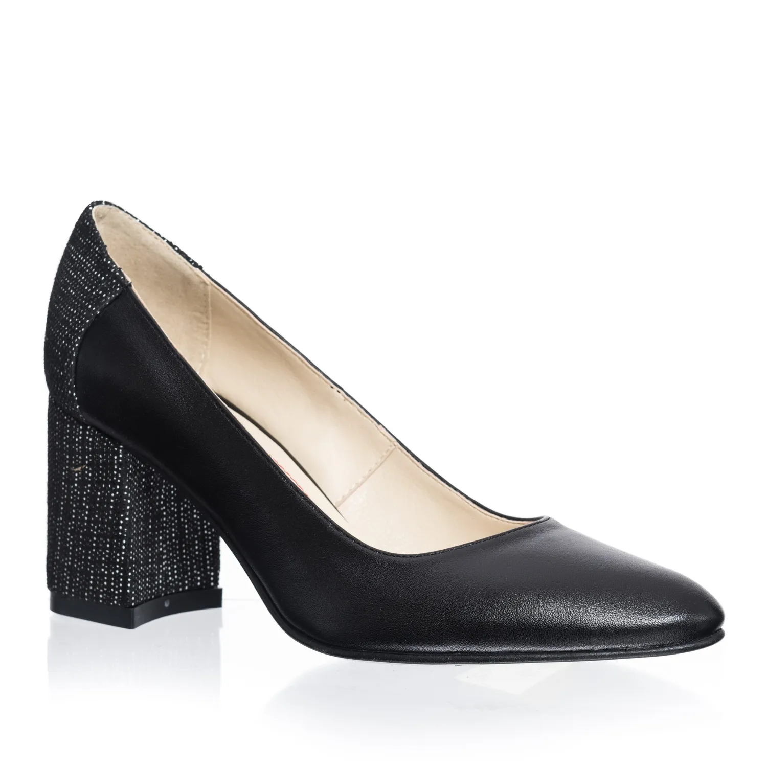Catinca Shoes R12 NP pantofi piele negru puncte