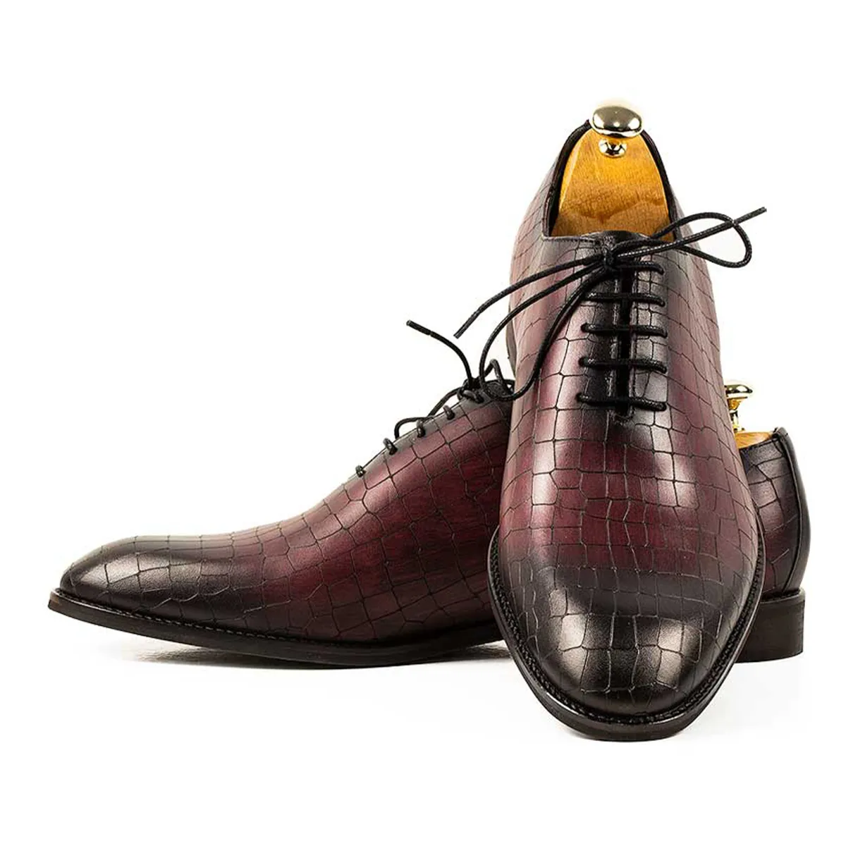 Lucas Shoes Elegant 712 pantofi piele bordo