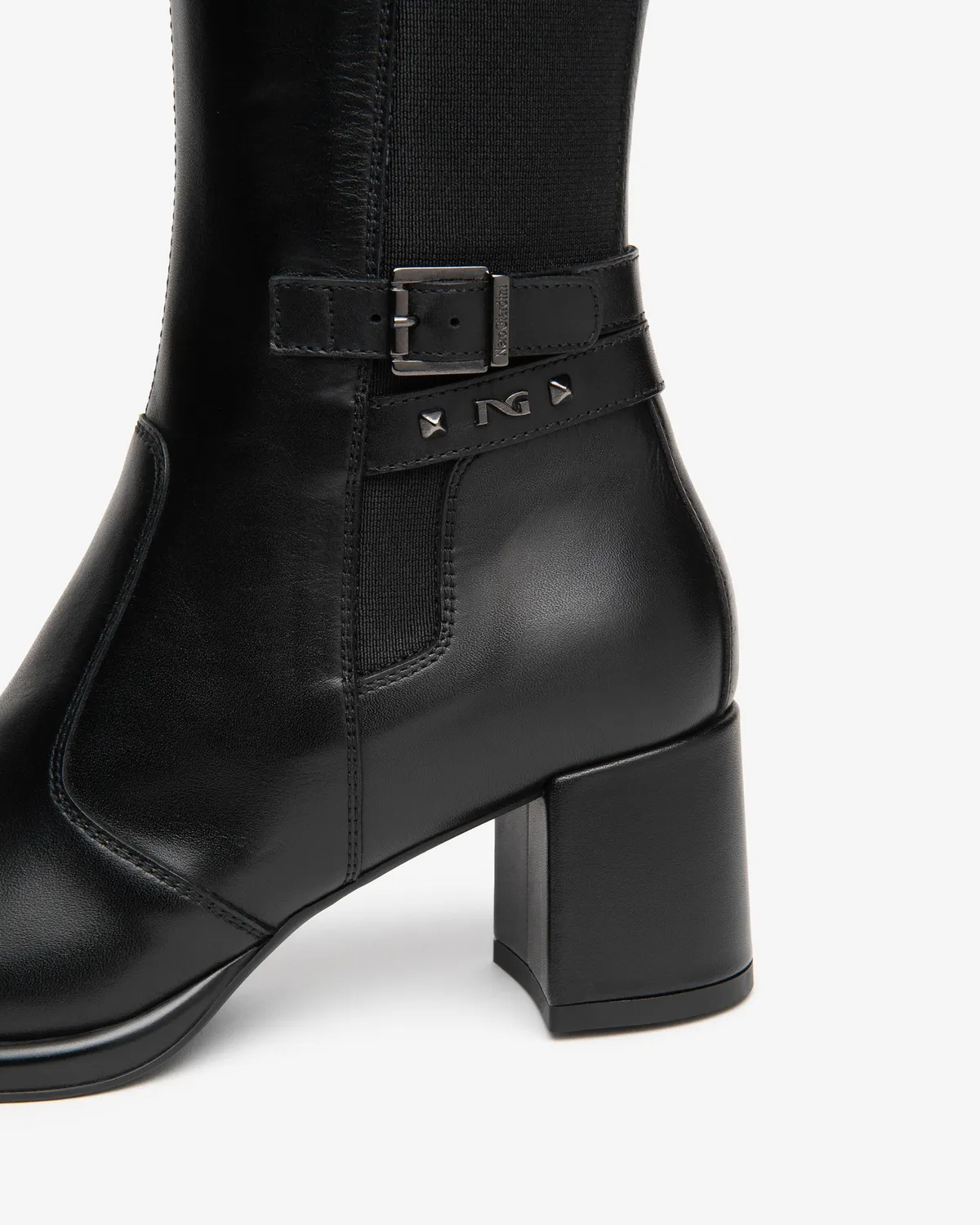NeroGiardini cizme piele damă toc 60mm fermoar