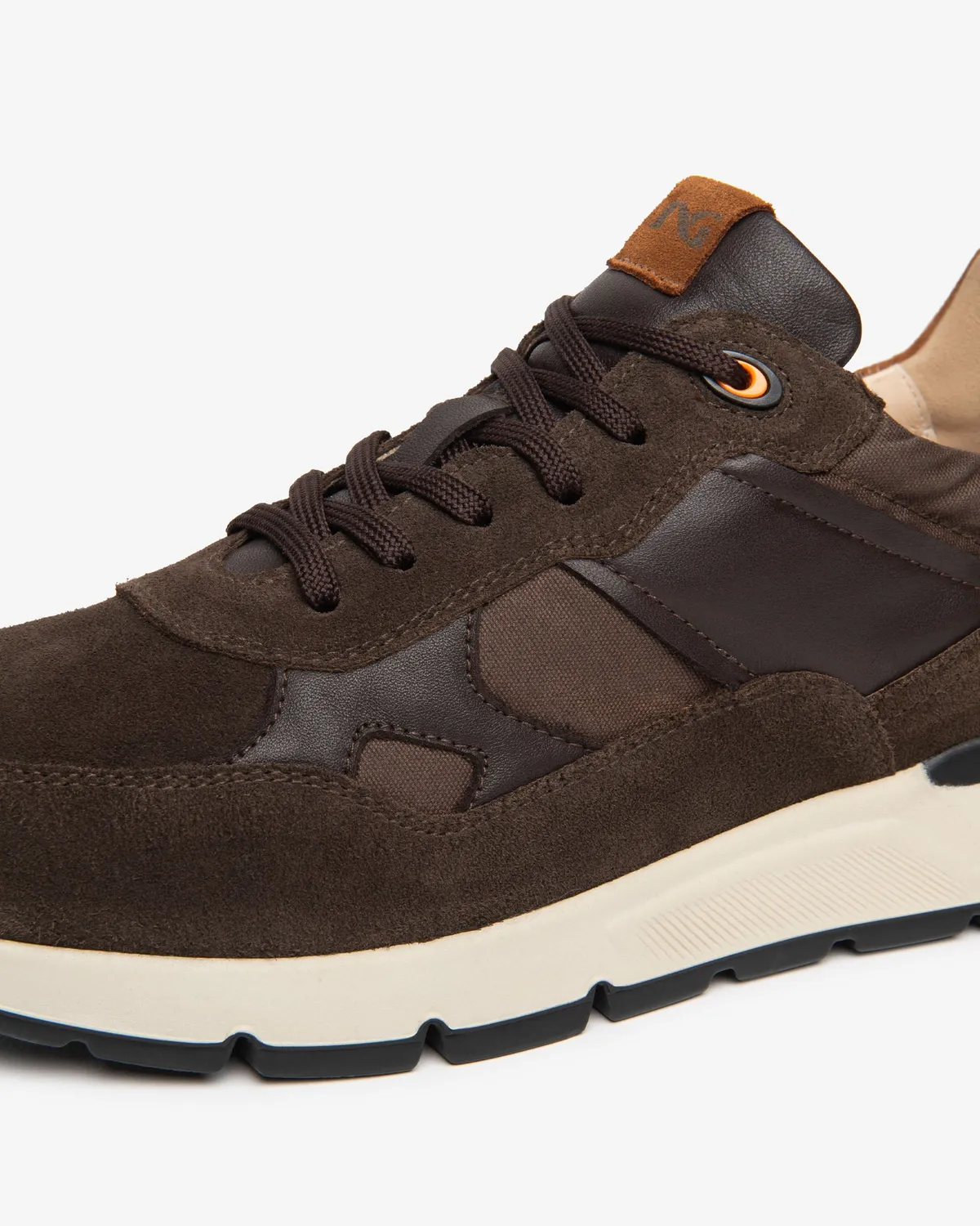 NeroGiardini sneakers barbati piele intoarsa si panza