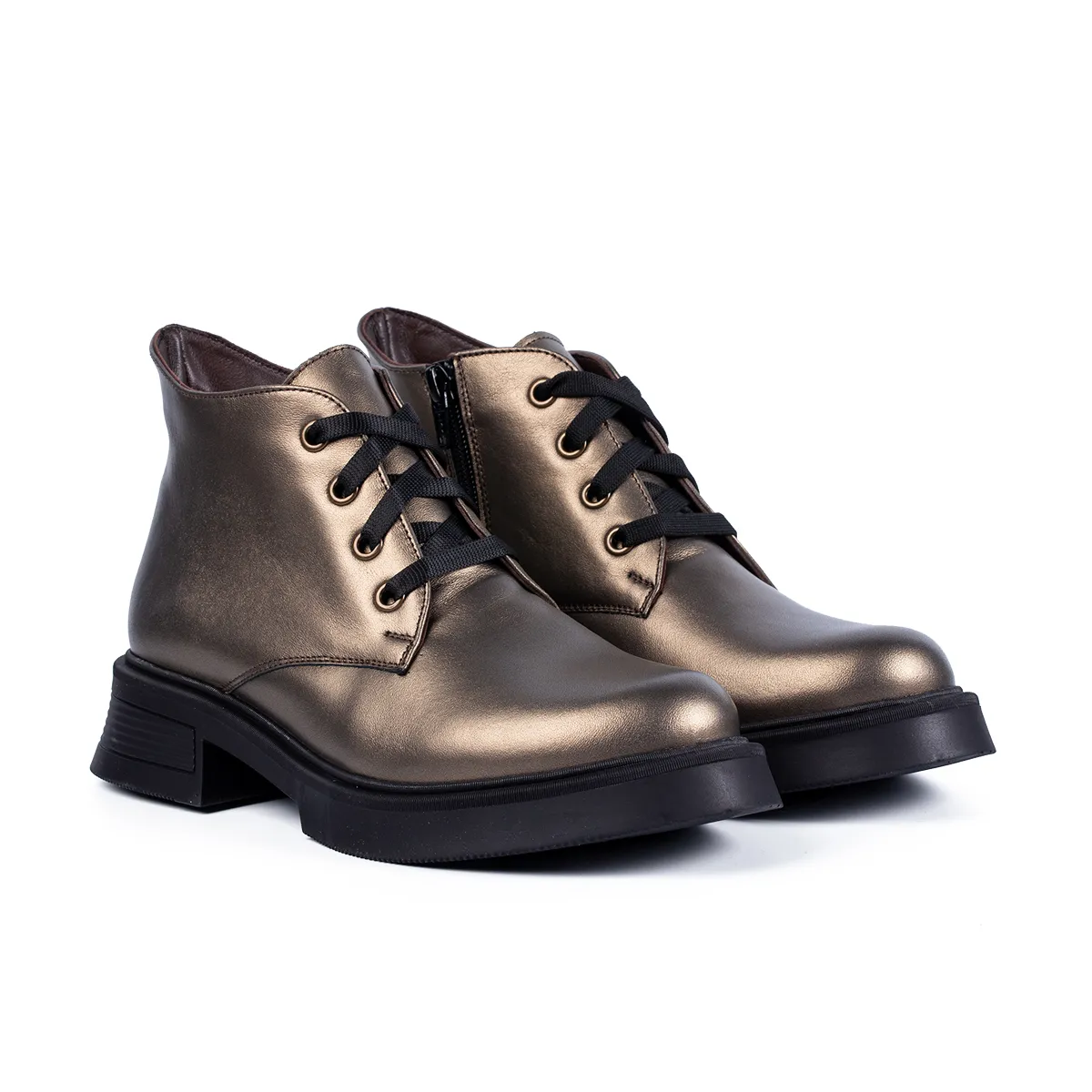 Lucas Shoes 412 ghete dama aurii piele naturala iarna