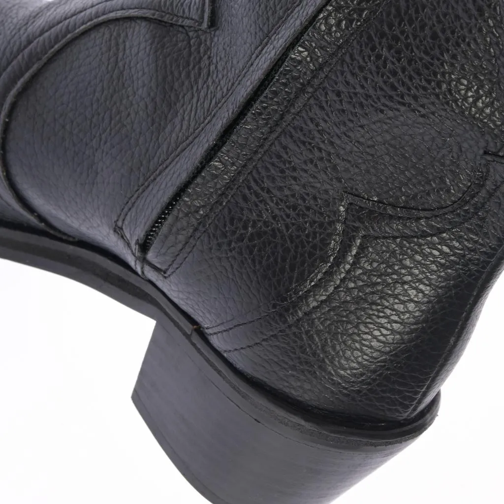 Ana Urbana Shoes Blair ciocate negre piele naturală