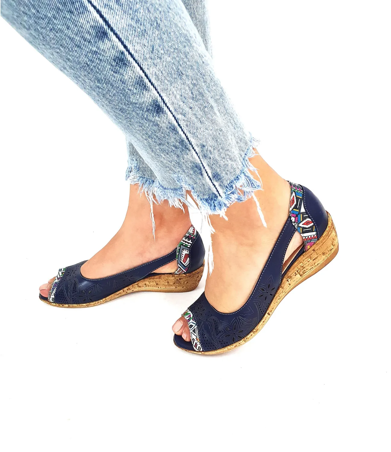 Catinca Shoes T1P BLMT sandale dama piele bleumarin