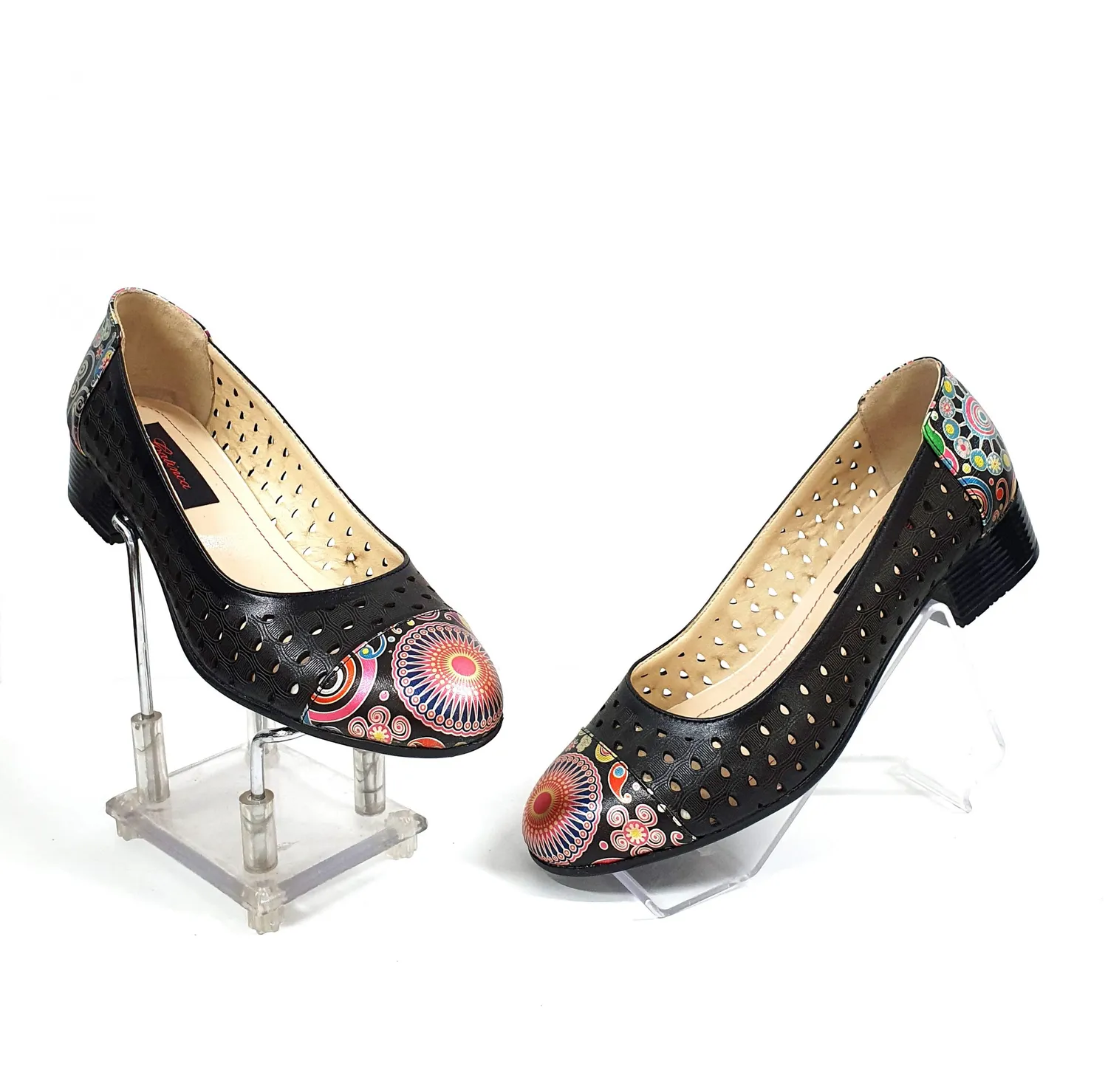 Catinca Shoes T11 NP pantofi dama piele negru paun