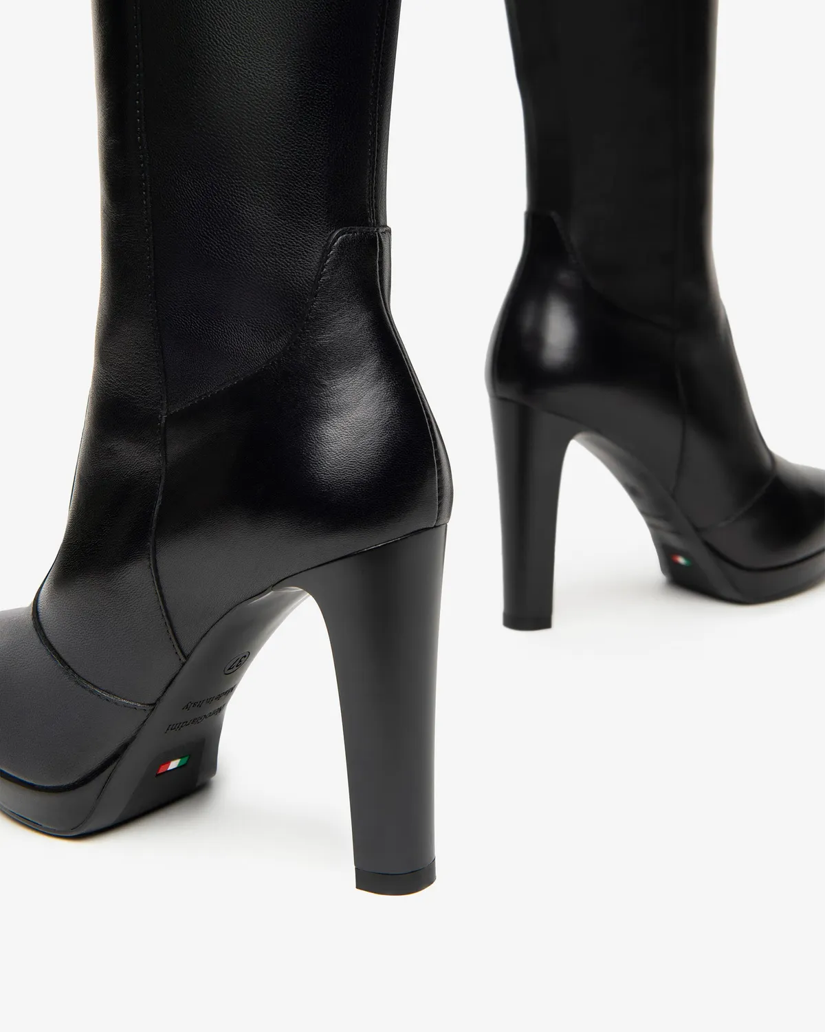 NeroGiardini cizme dama piele toc 100 mm platforma