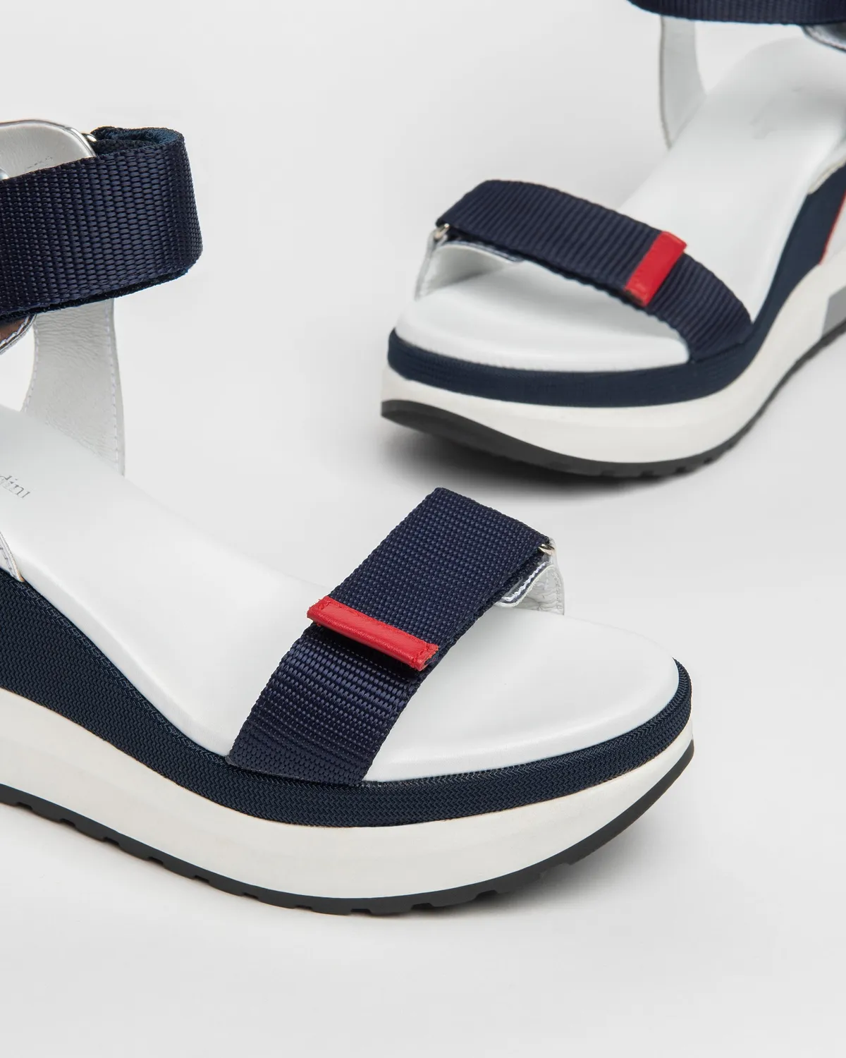 NeroGiardini sandale dama piele wedge multicolor 8 cm