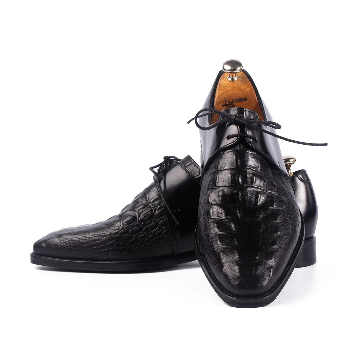Lucas Shoes Arca pantofi derby barbati negru piele