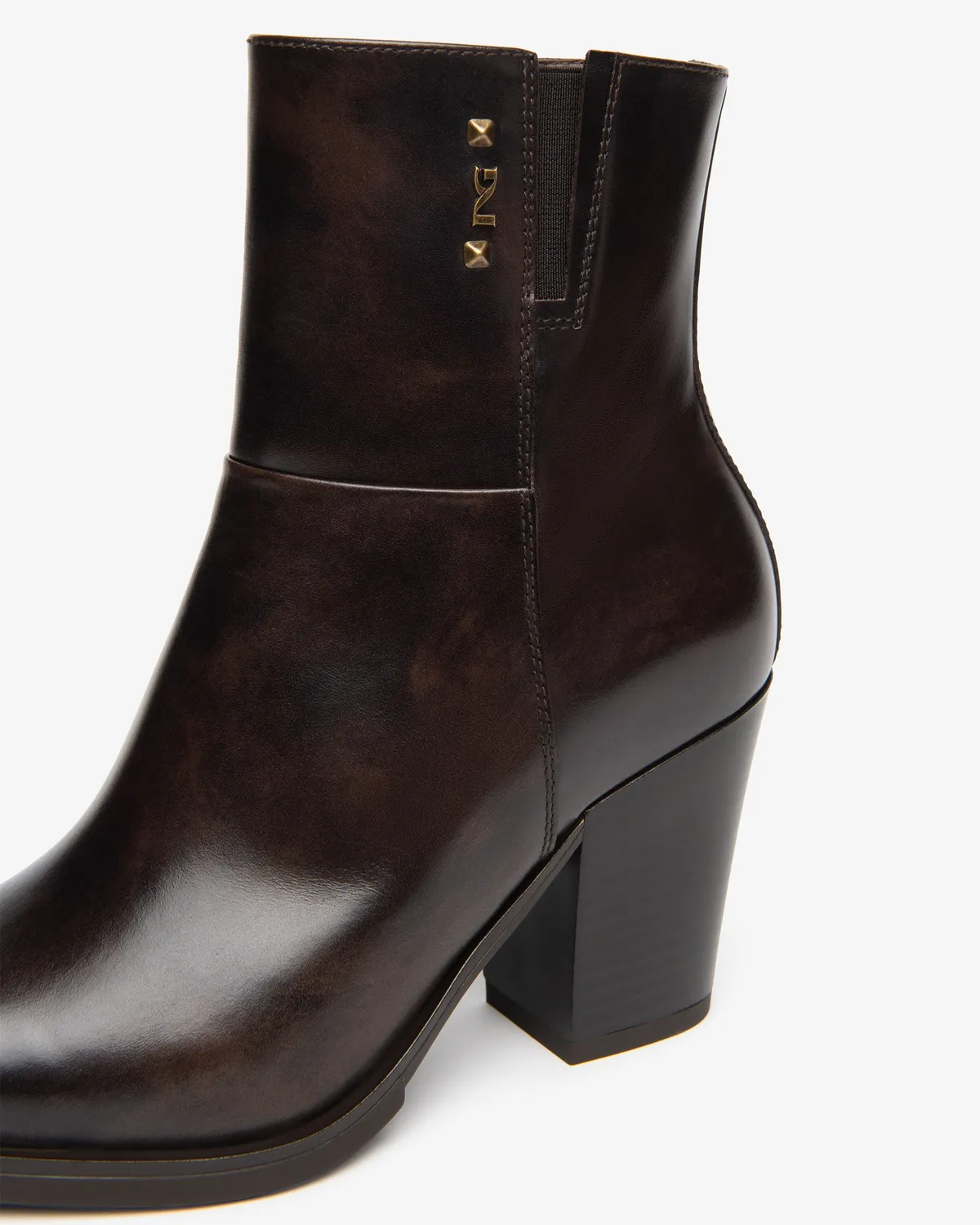 NeroGiardini botine piele dama toc 8 cm cu fermoar