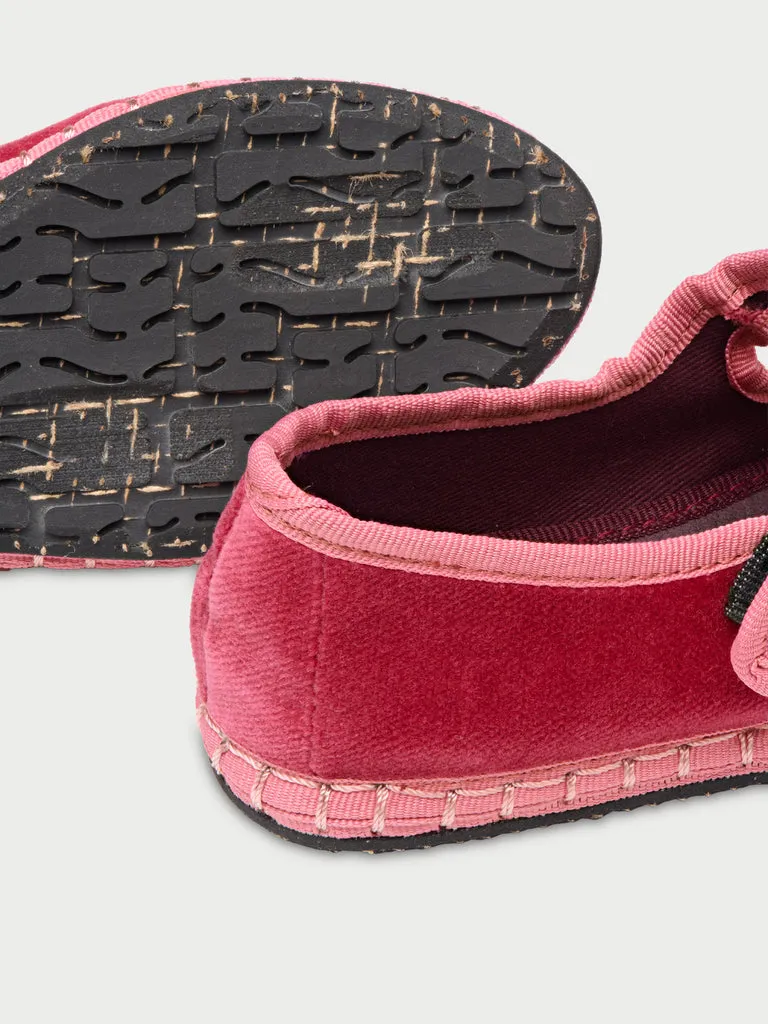 Flagelus Frances Kids pantofi copii roz catifea